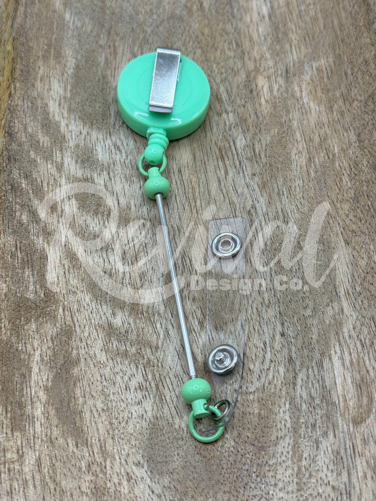 Mint - Beadable Bar Badge Reel