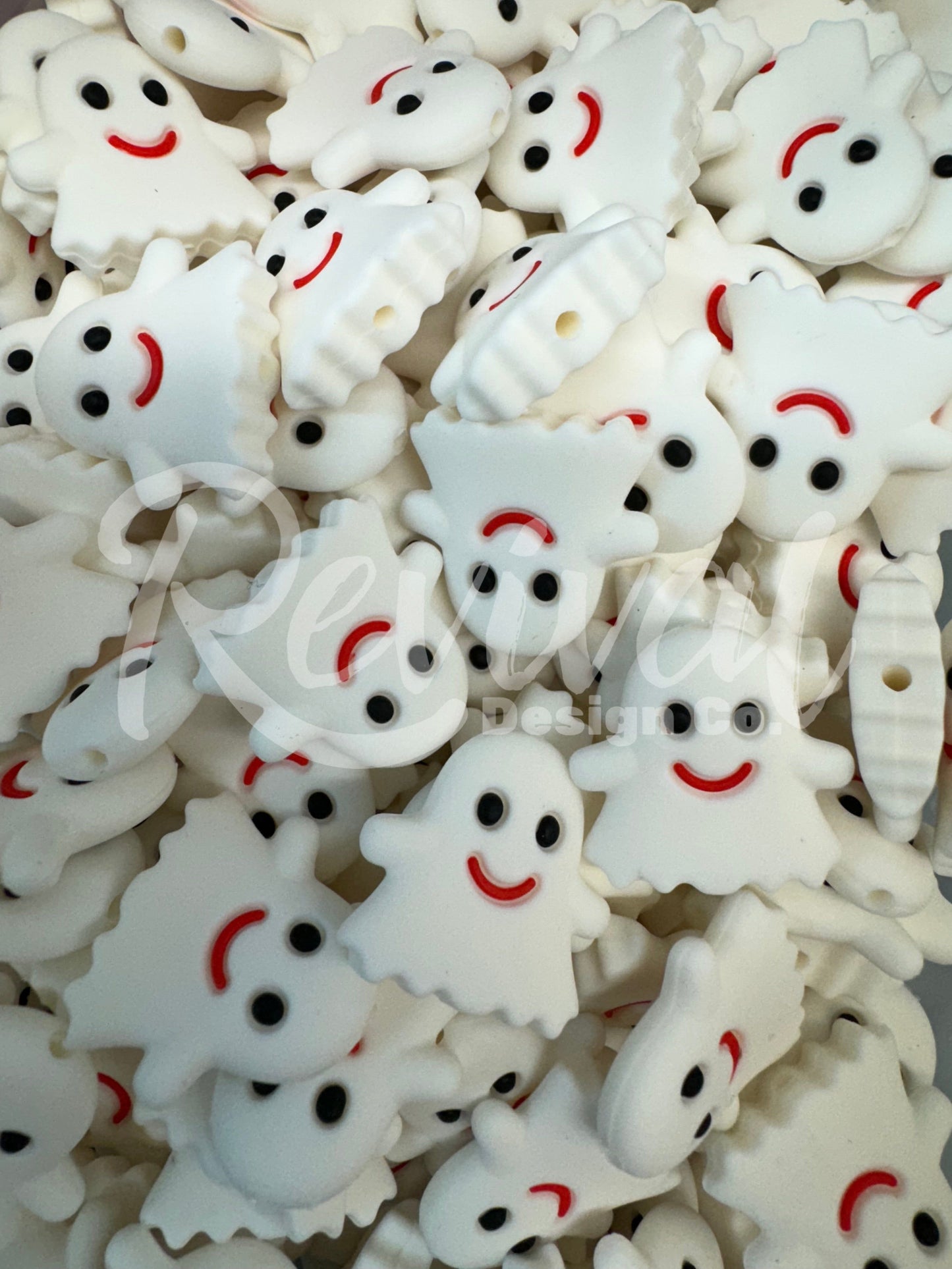 Happy Ghostie - Silicone Focal Bead