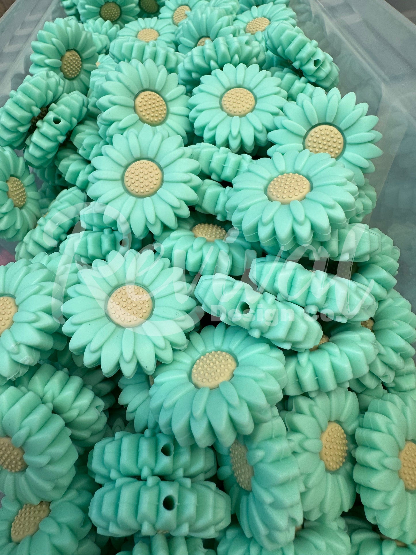 Jade Daisy - Silicone Focal Bead