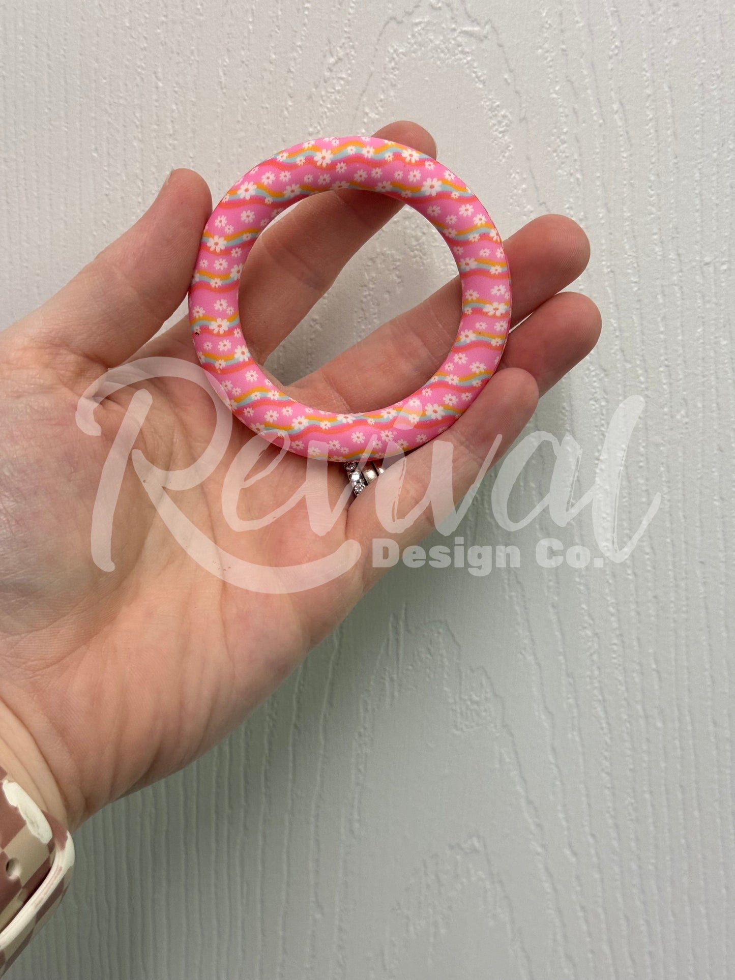 Groovy Floral - 65mm Silicone Ring