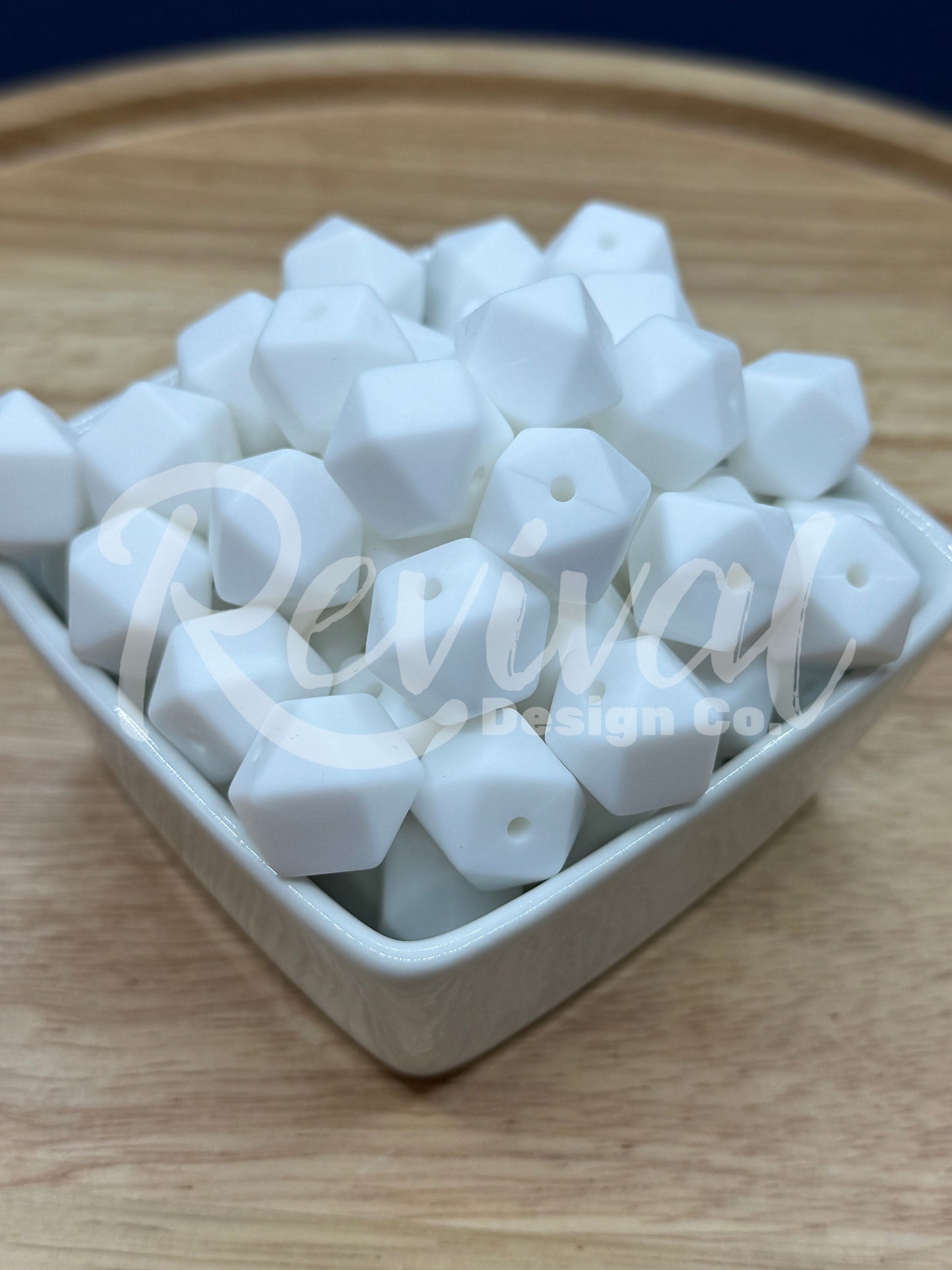 White - 14mm Silicone Hexagon