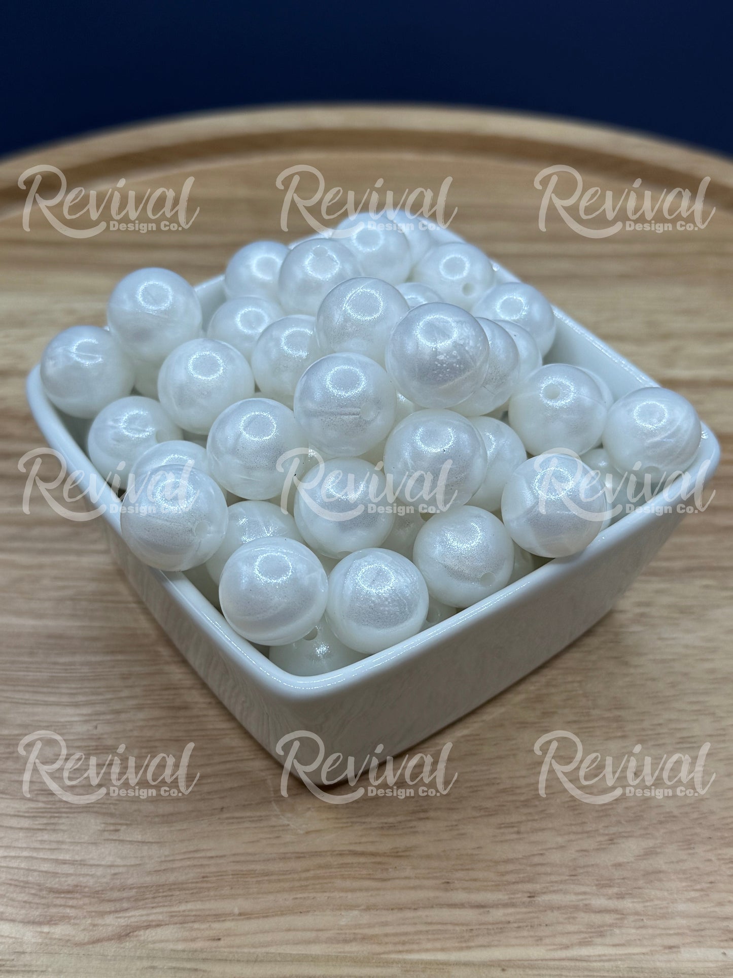 Perfect Pearl - 15mm Opal Silicone Bead