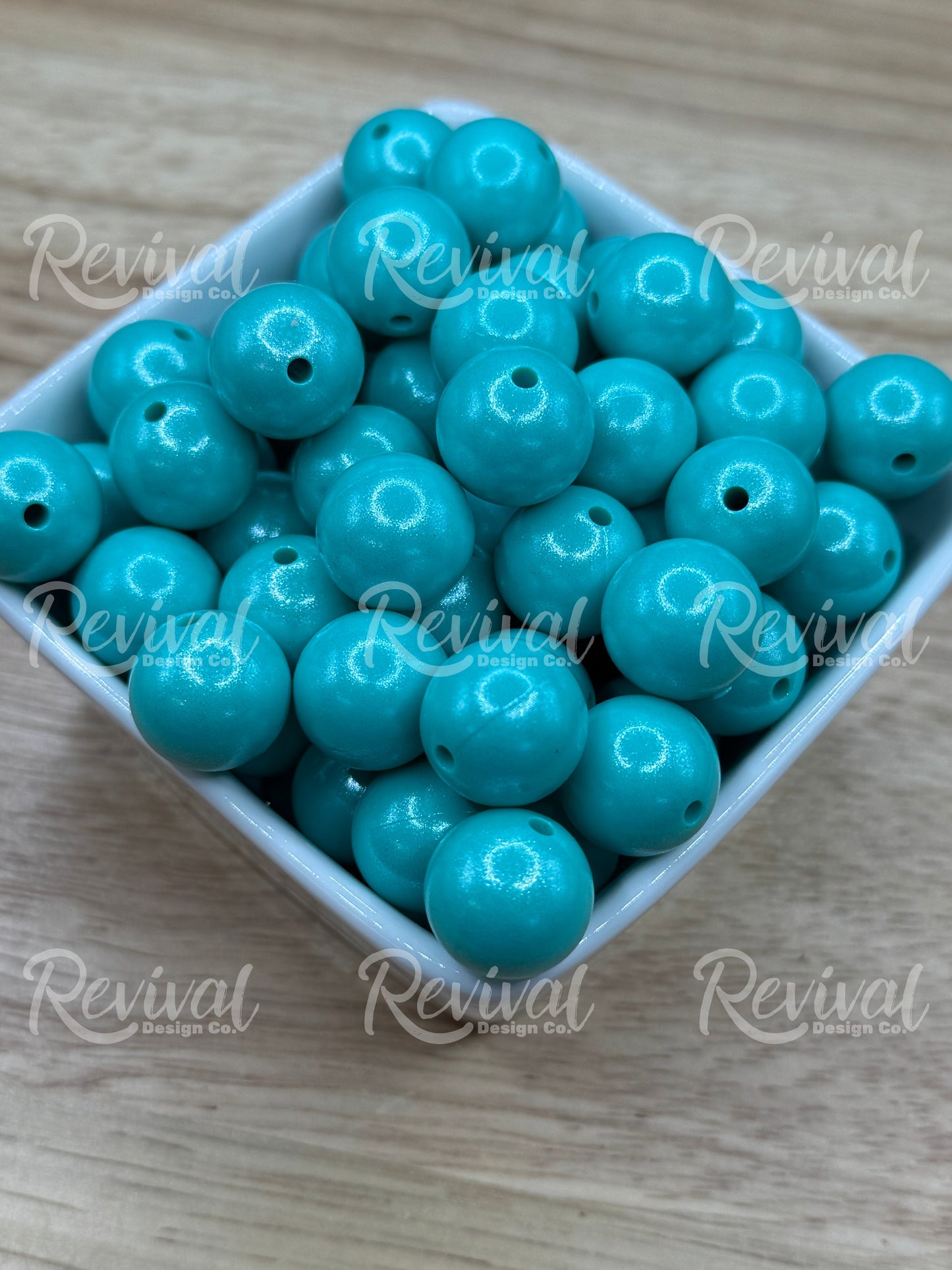 Turquoise Trail - 15mm Opal Silicone Bead