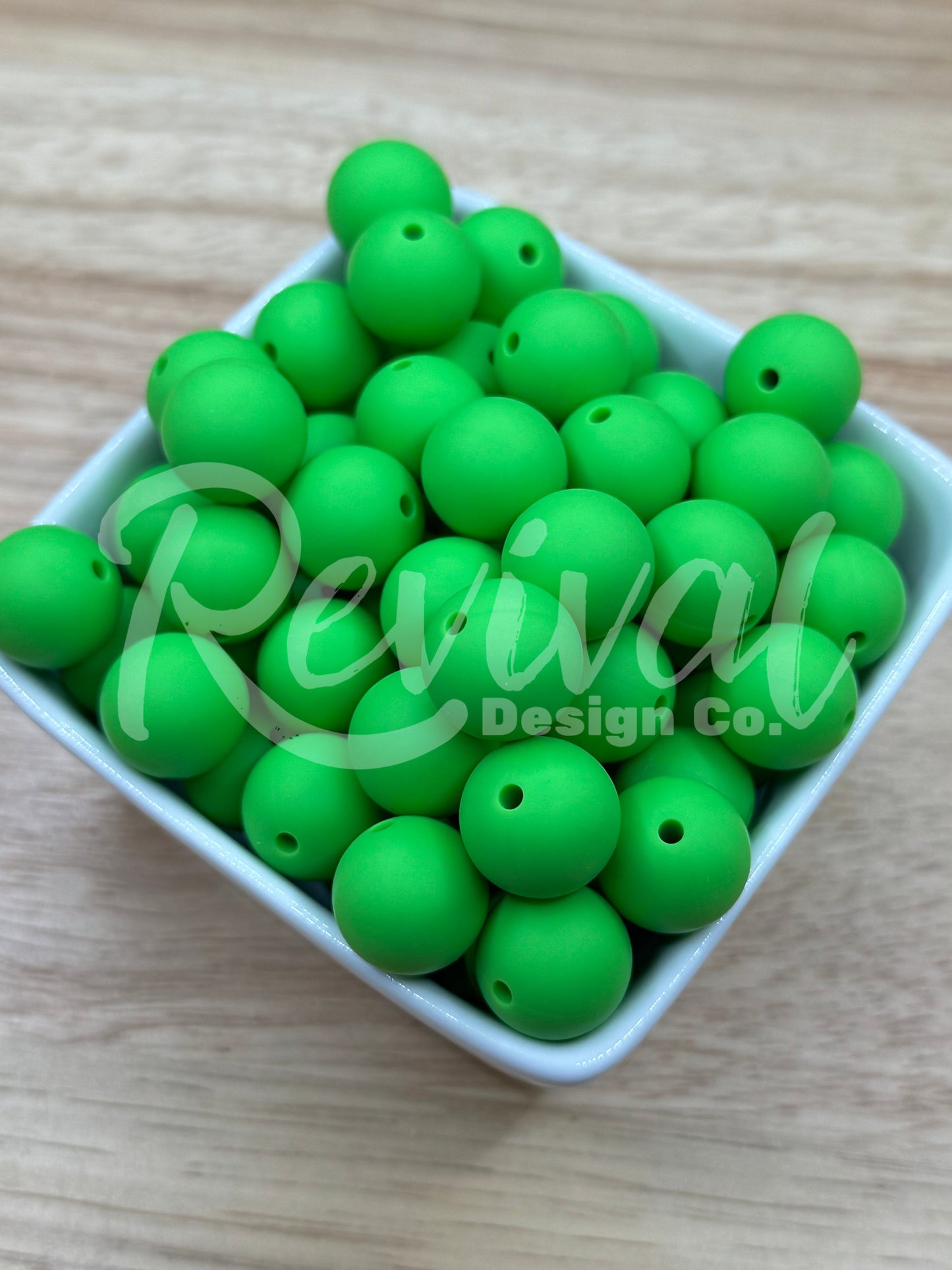 15mm Solid Color Silicone Bead - Fresh Cut