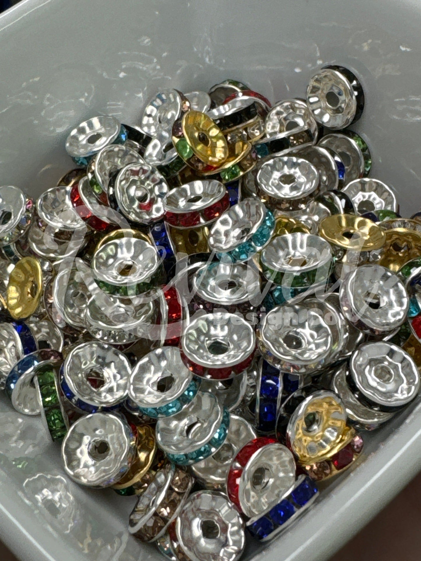 Disco Fever - 10mm Rhinestone Spacer Mix