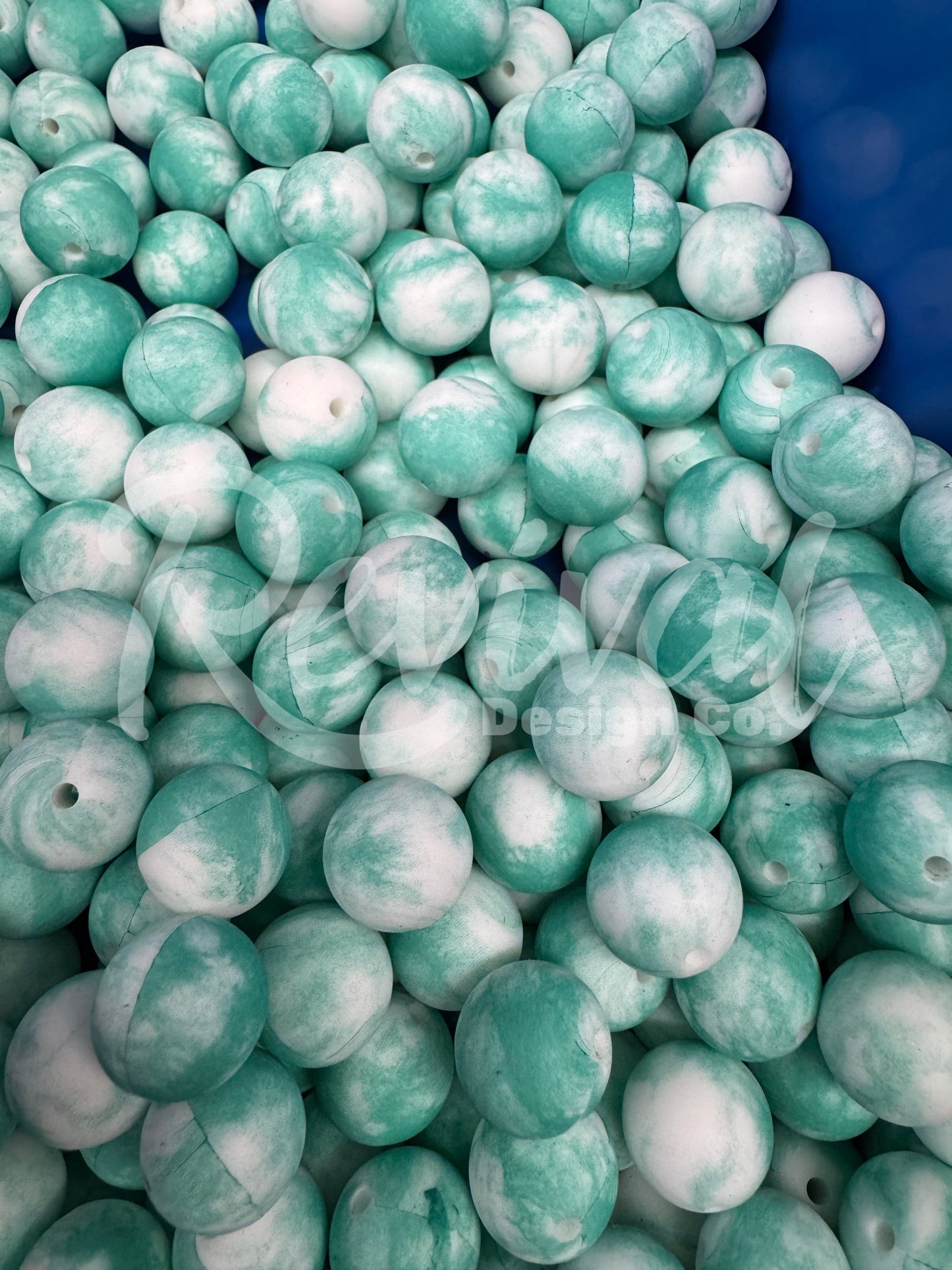 15mm Patterned Silicone Bead - Chasing Mavericks