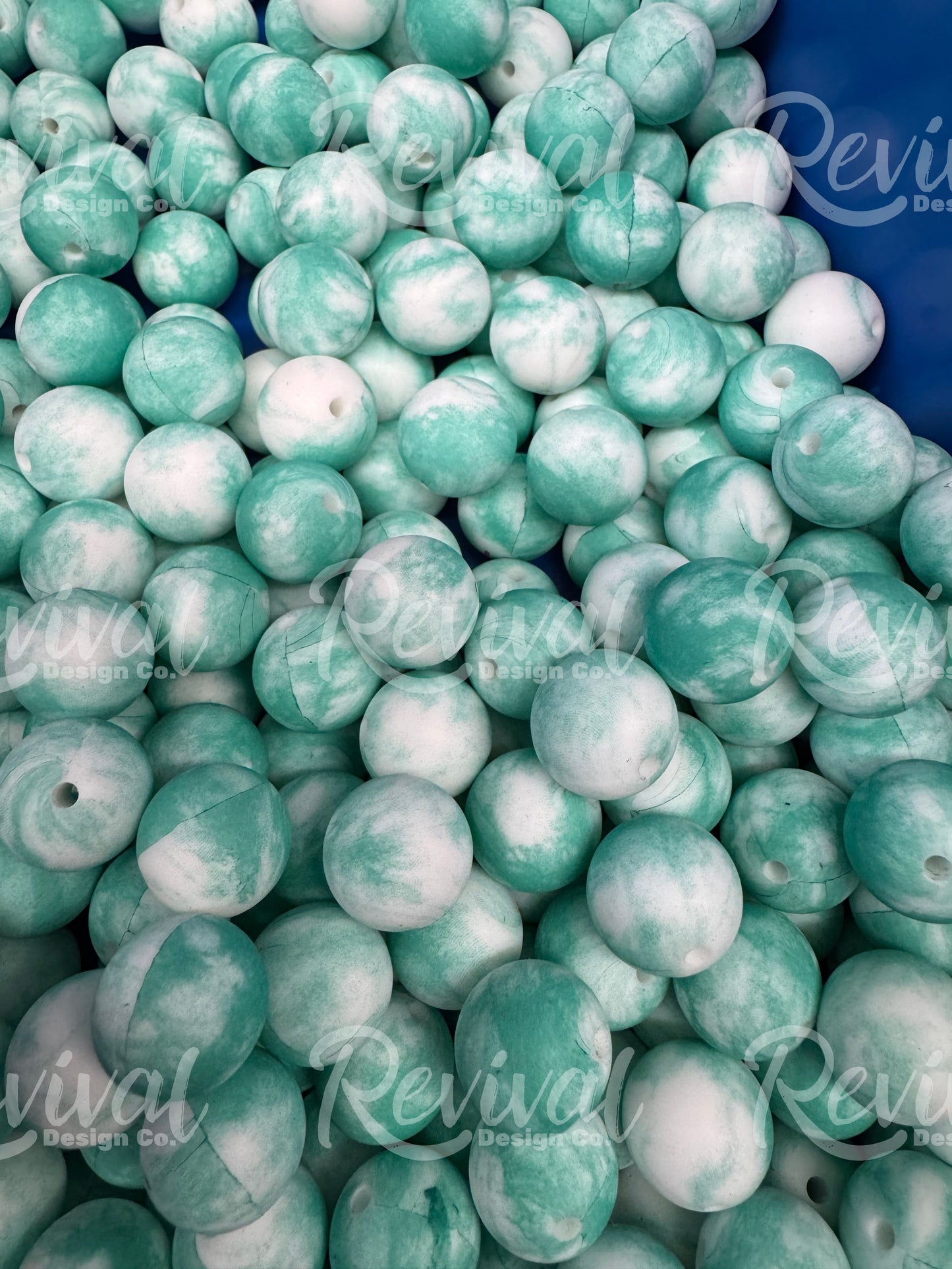 15mm Patterned Silicone Bead - Chasing Mavericks