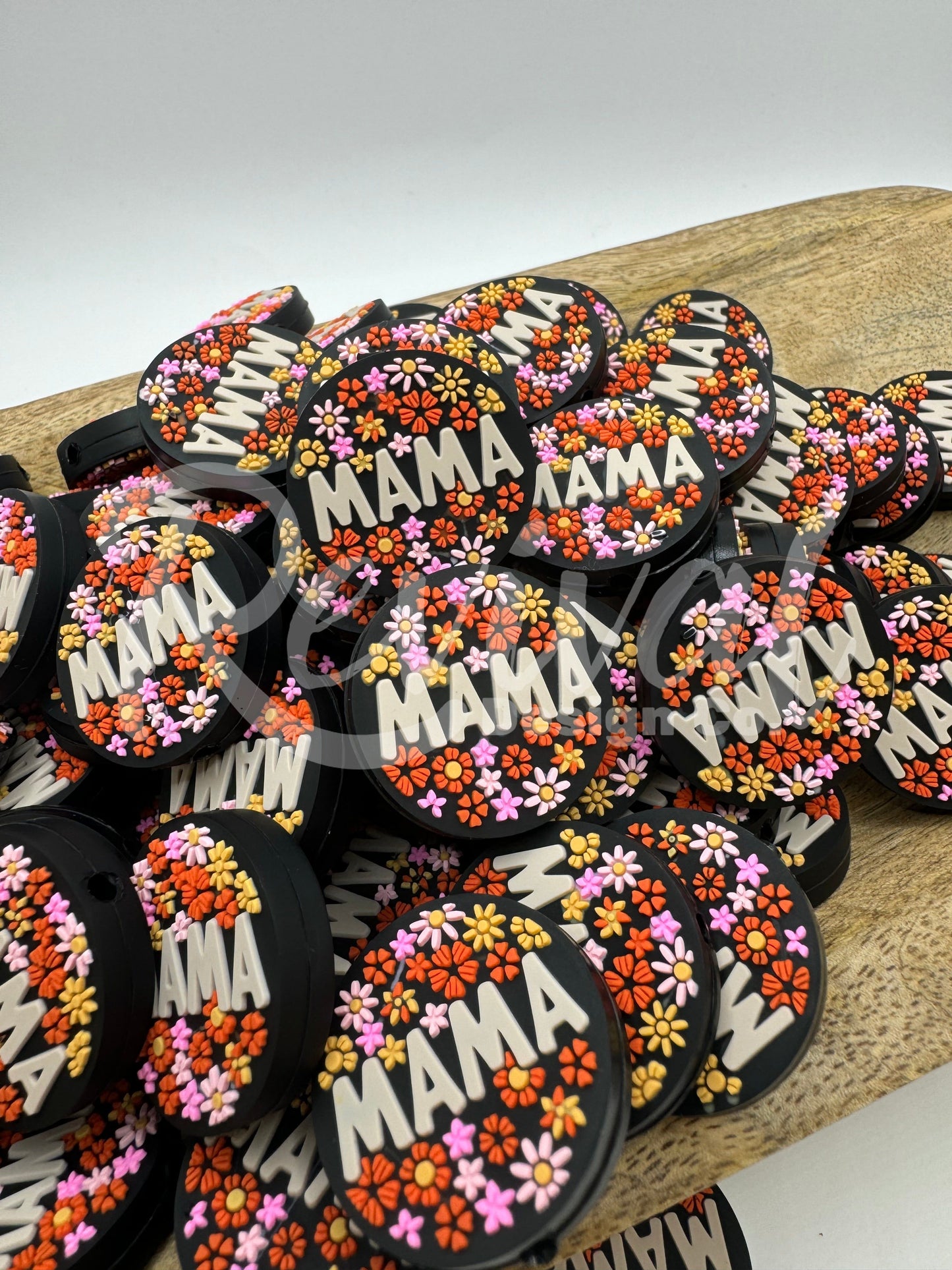 Floral Mama - Silicone Focal Bead