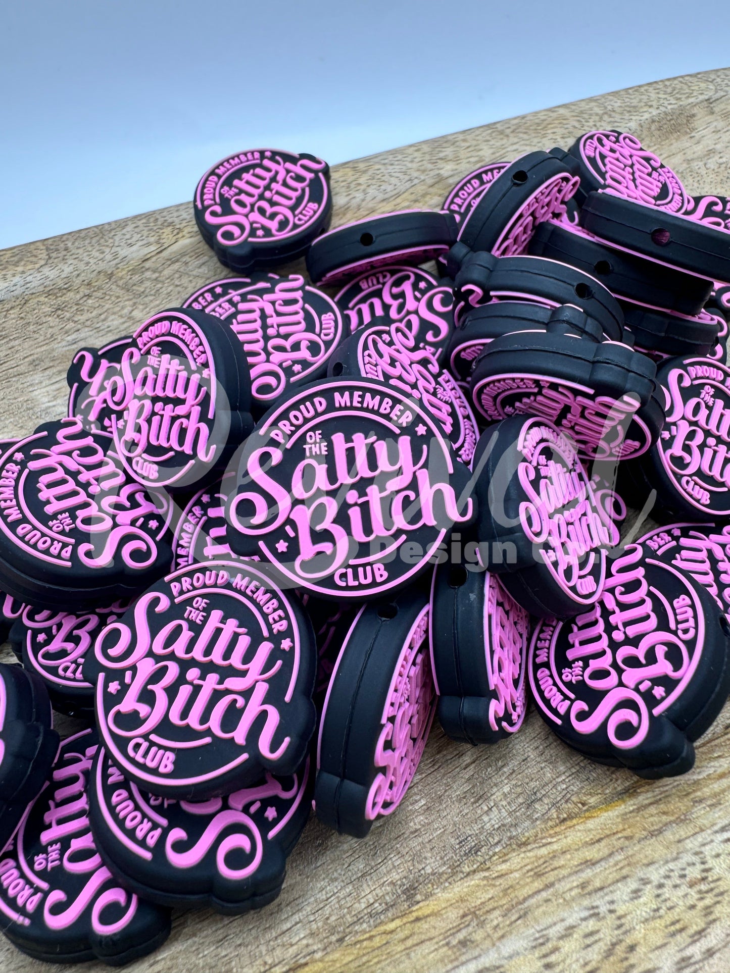 Salty Bitch Club (Pink) - Silicone Focal Bead