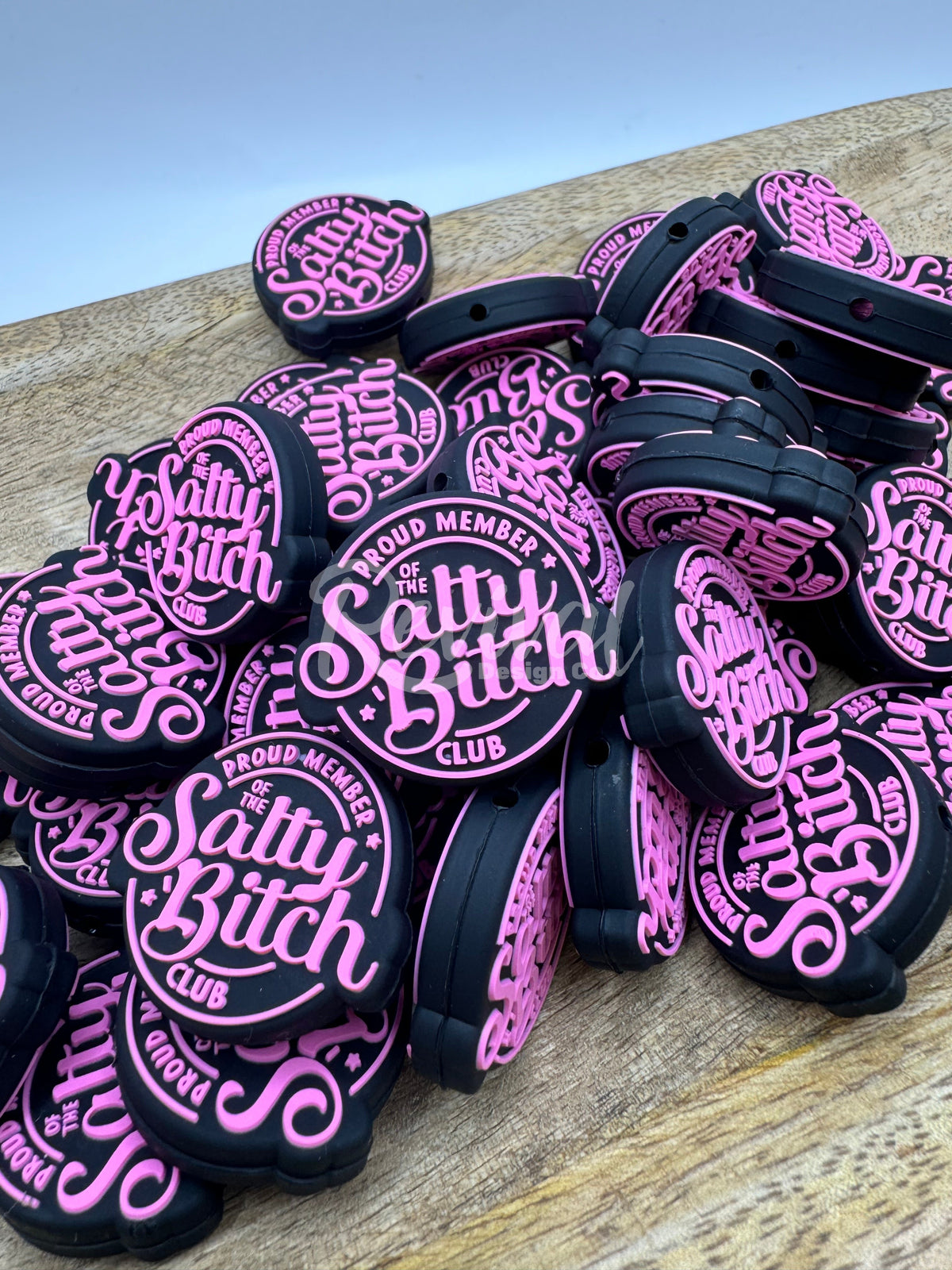 Salty Bitch Club (Pink) - Silicone Focal Bead