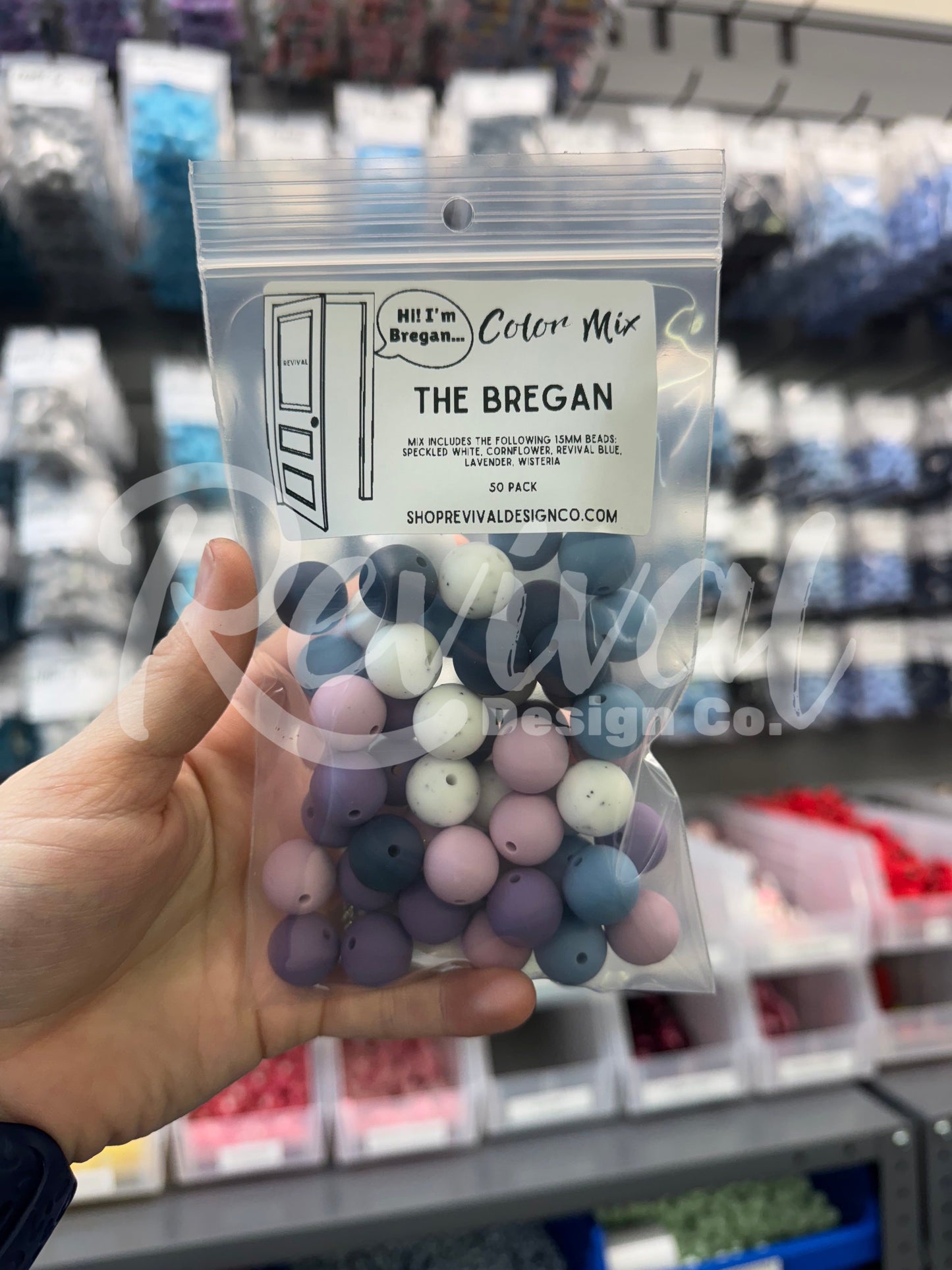 The Bregan Color Mix - 15mm Silicone Beads - Pack of 50 Beads