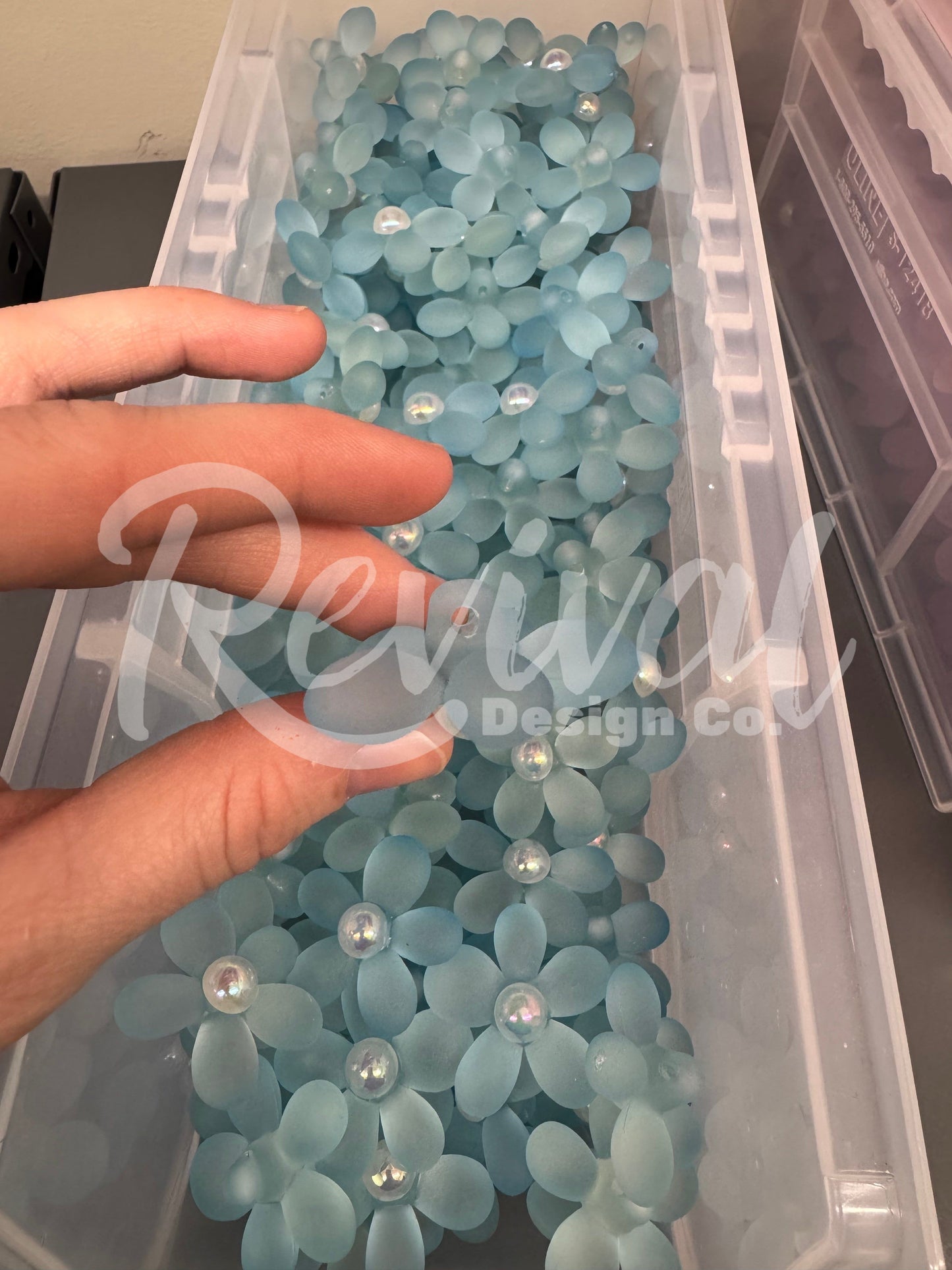 Acrylic Flower Focal - Blue