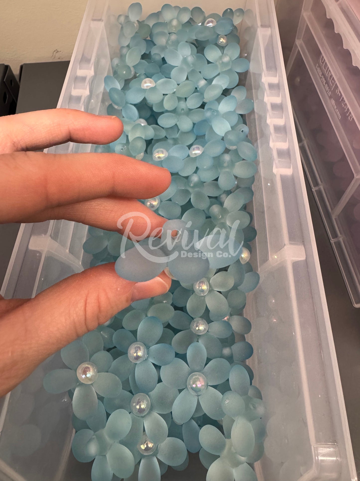 *DISCONTINUING* Acrylic Flower Focal - Blue