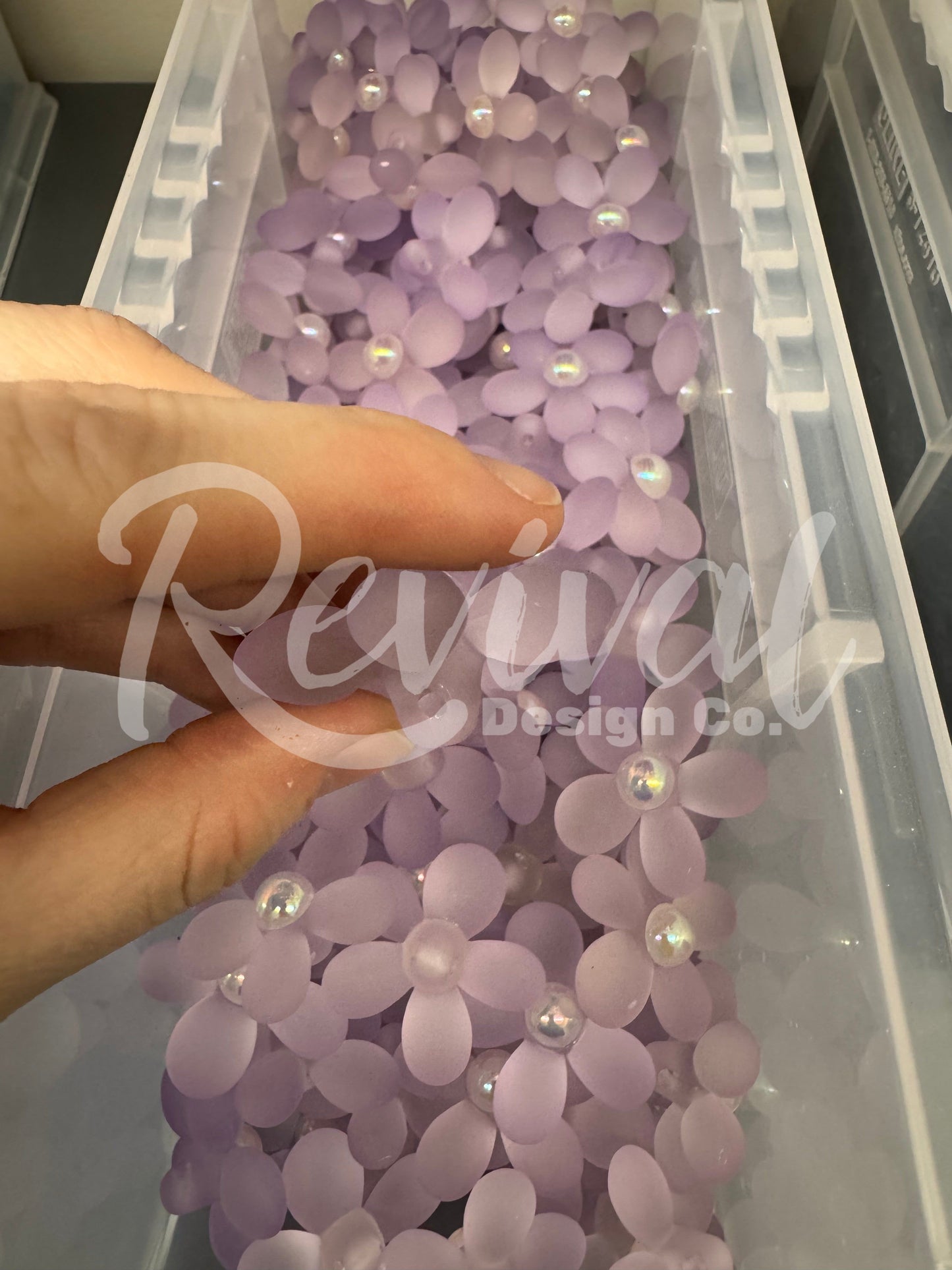 Acrylic Flower Focal - Purple