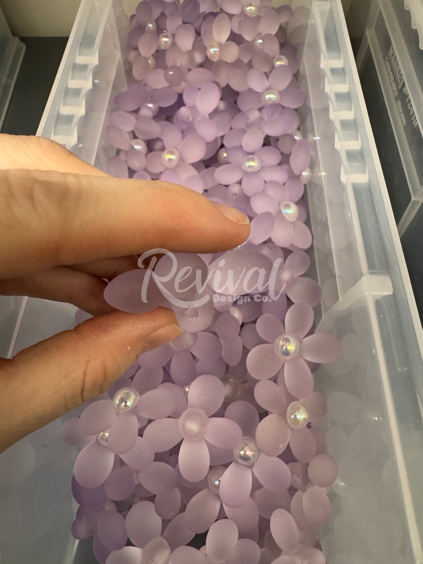 *DISCONTINUING* Acrylic Flower Focal - Purple