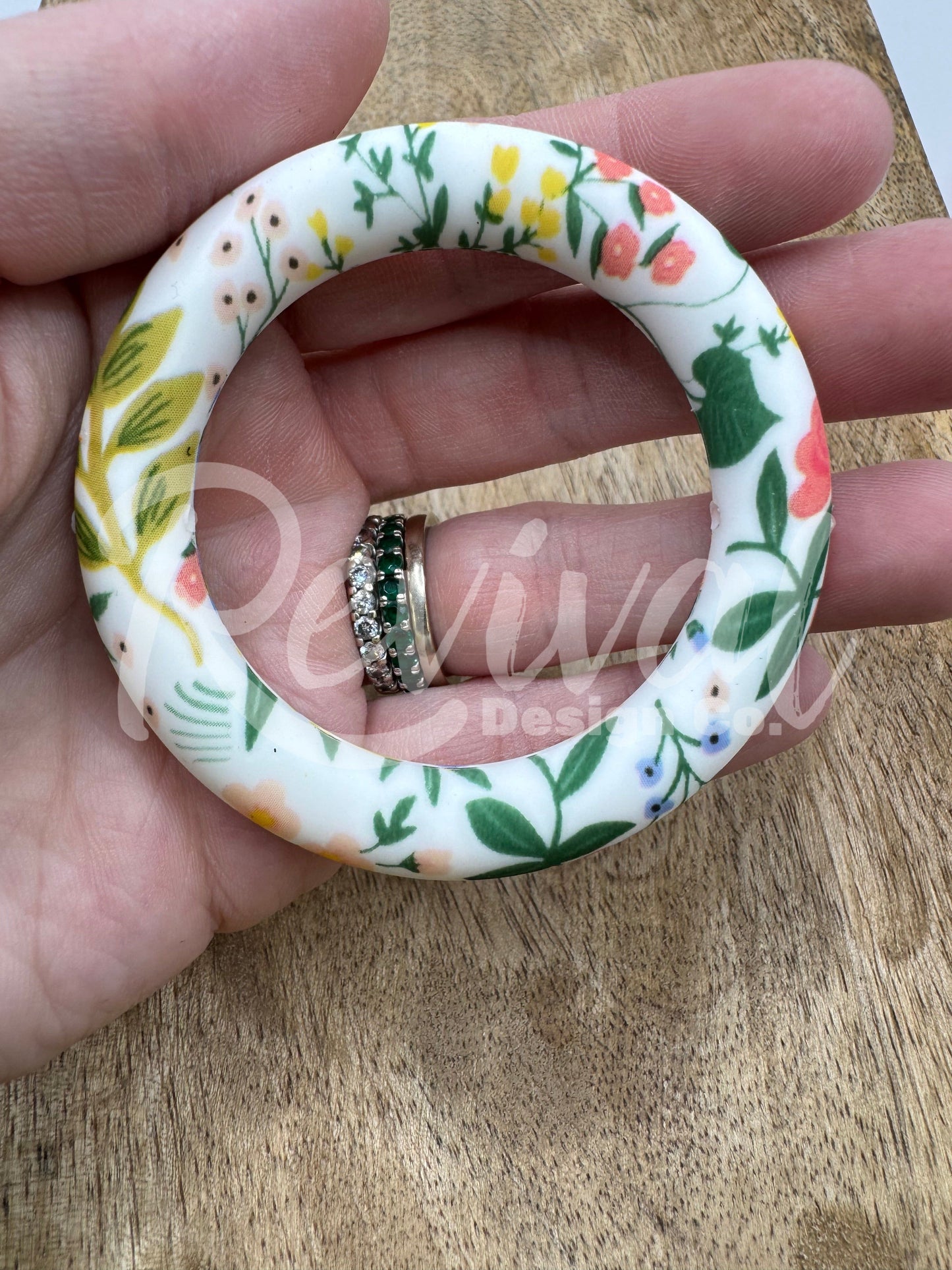Floral Vines - 65mm Silicone Ring