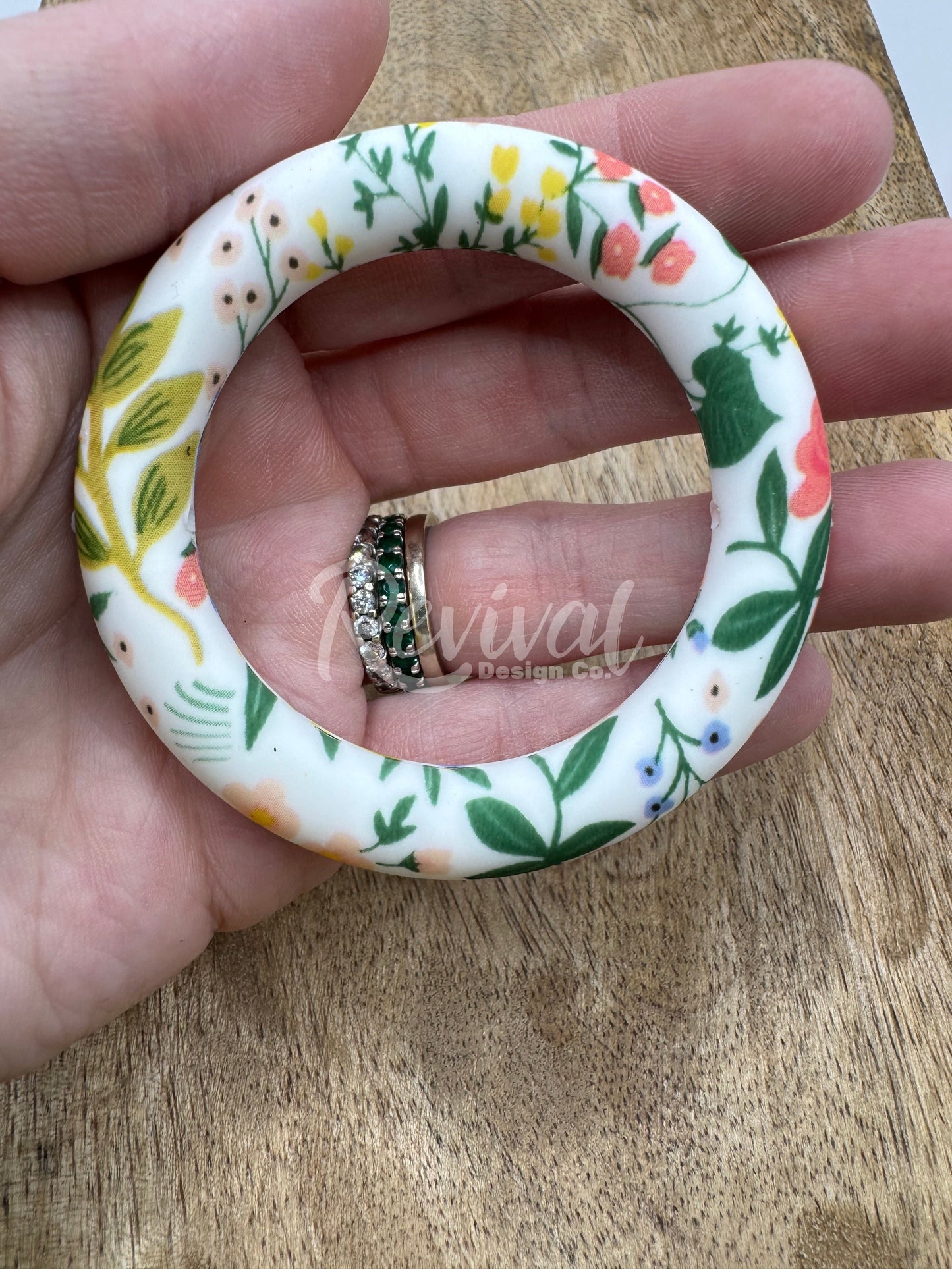 Floral Vines - 65mm Silicone Ring