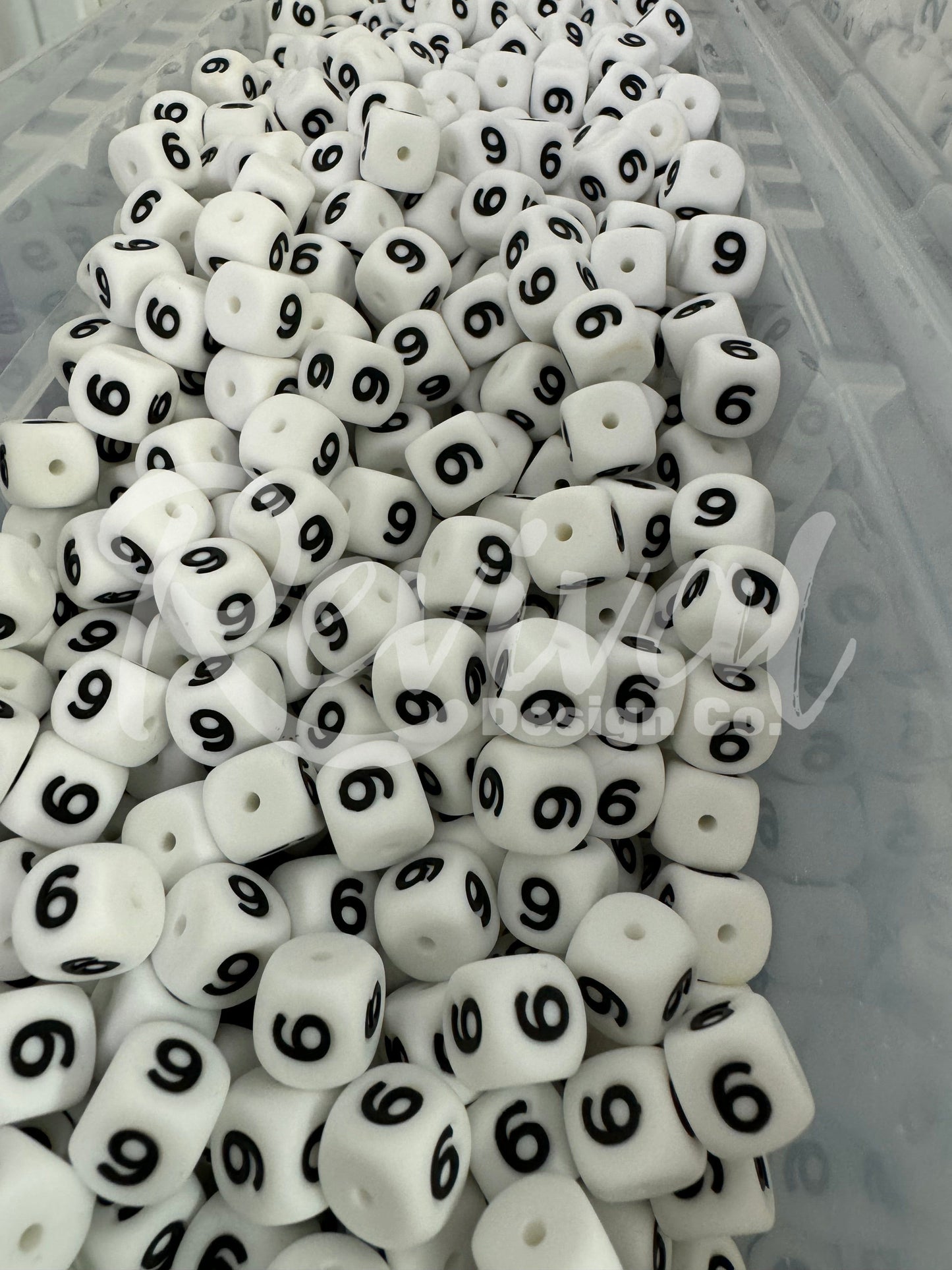 "6" - 12mm Silicone Number Bead