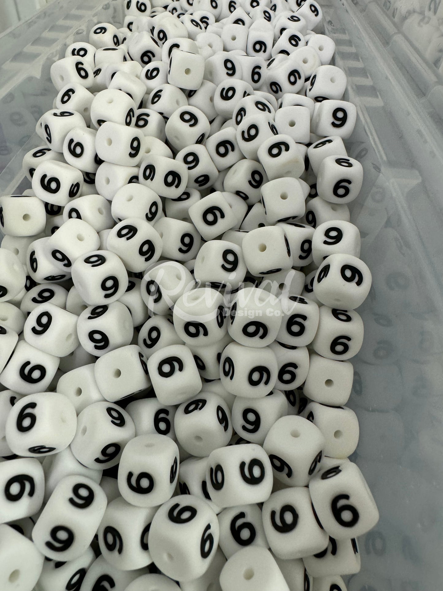 "6" - 12mm Silicone Number Bead