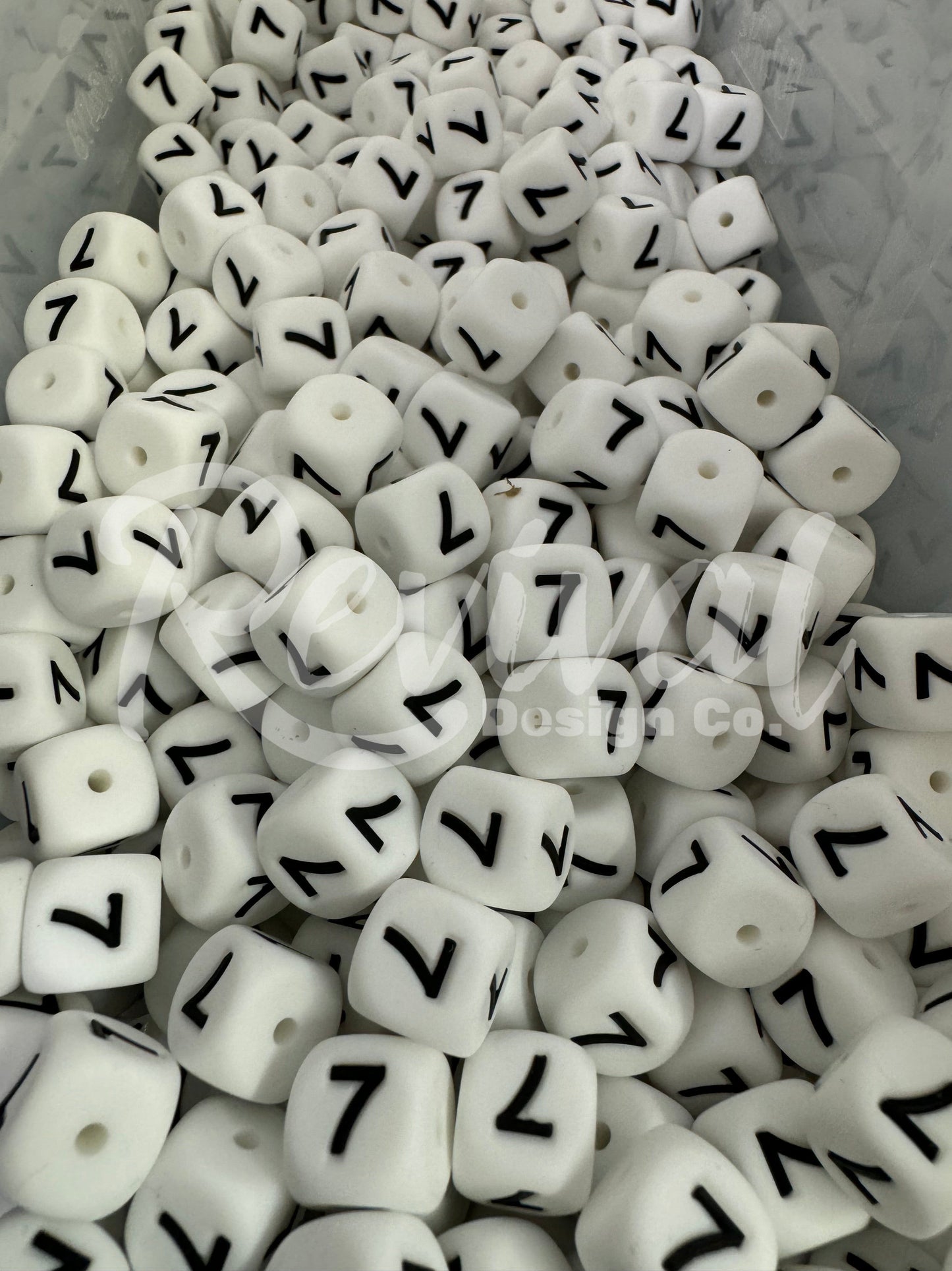 "7" - 12mm Silicone Number Bead