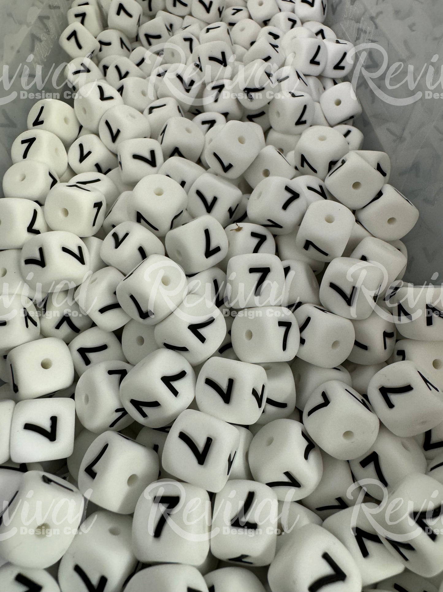 "7" - 12mm Silicone Number Bead