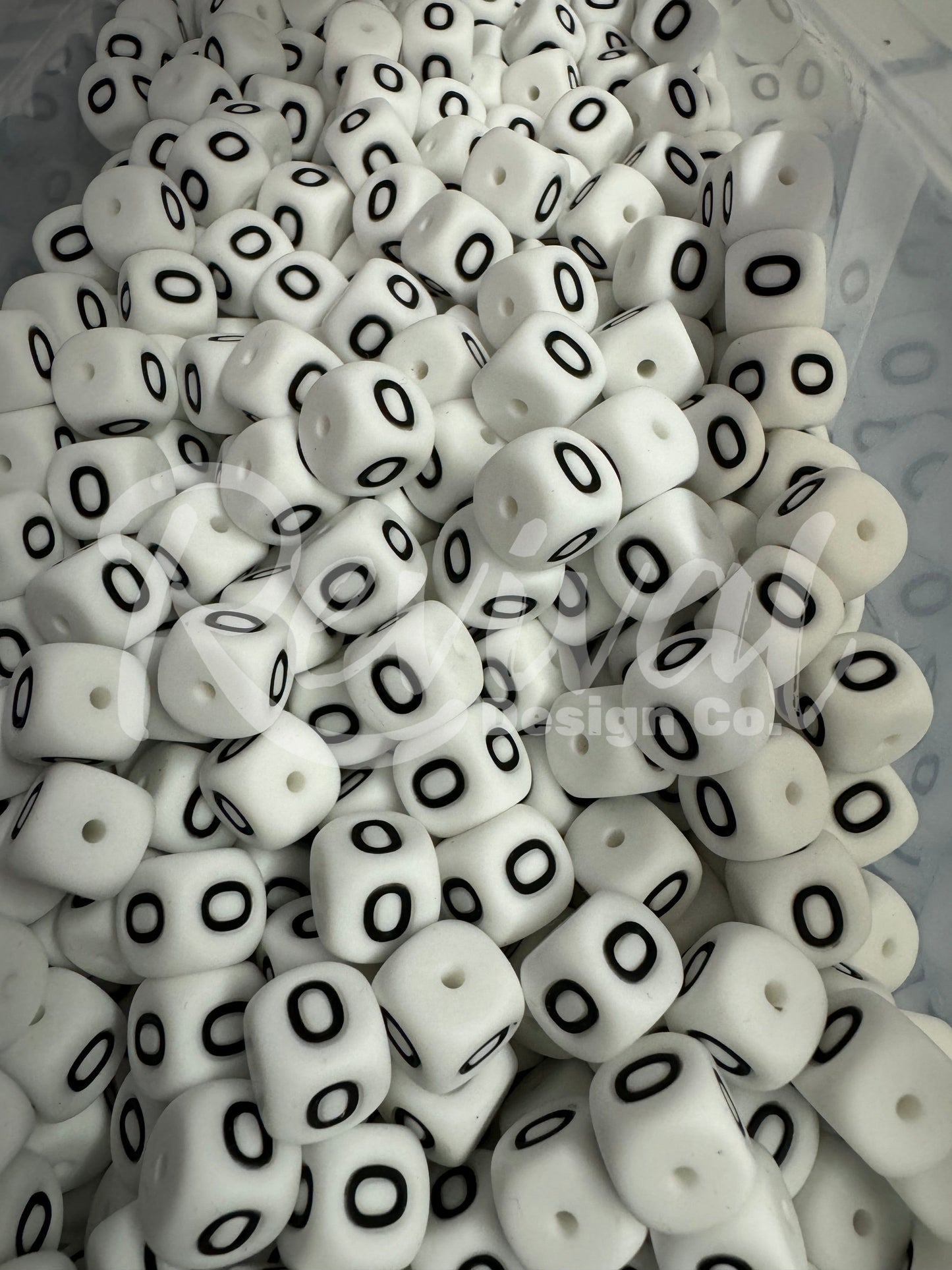"0" - 12mm Silicone Number Bead