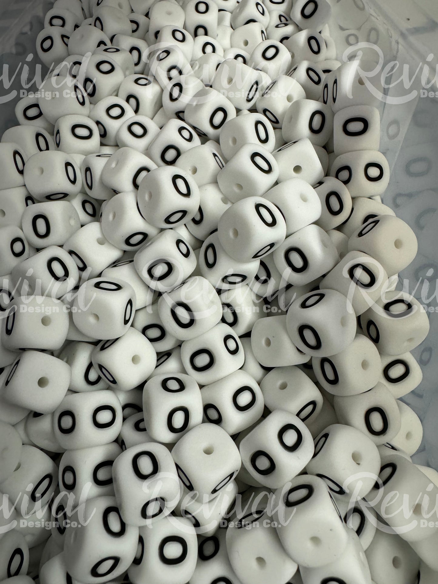 "0" - 12mm Silicone Number Bead