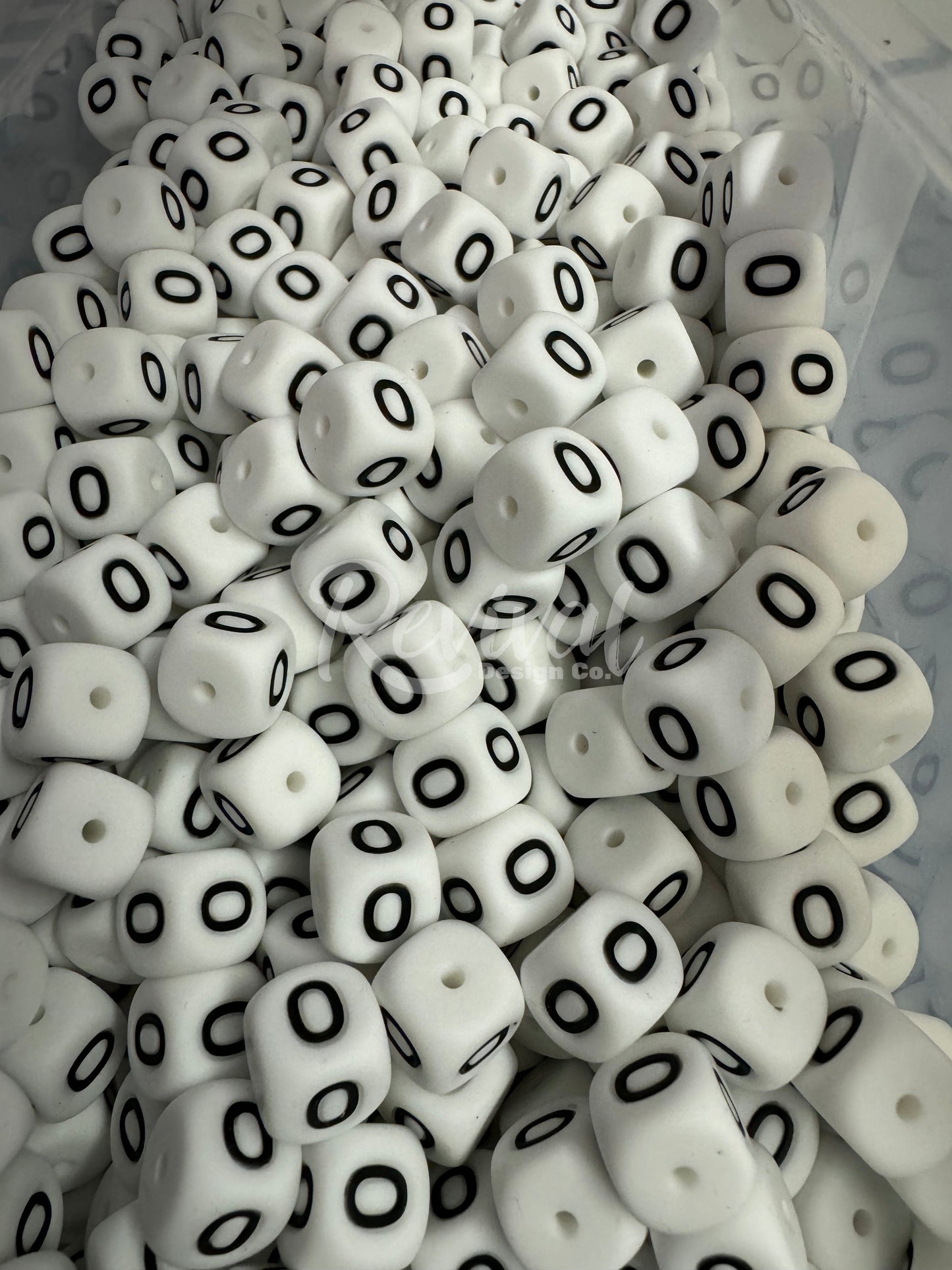 "0" - 12mm Silicone Number Bead