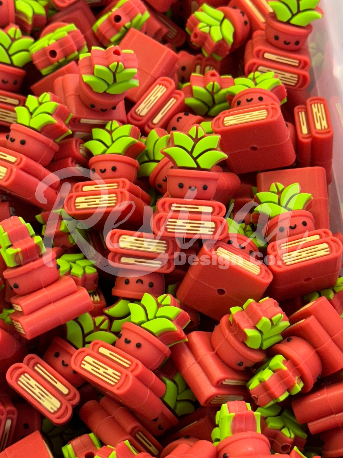 3D Potted Plant - Silicone Focal Bead