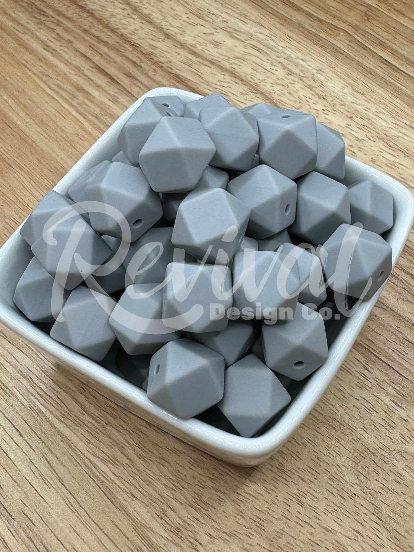 Light Gray - 14mm Silicone Hexagon