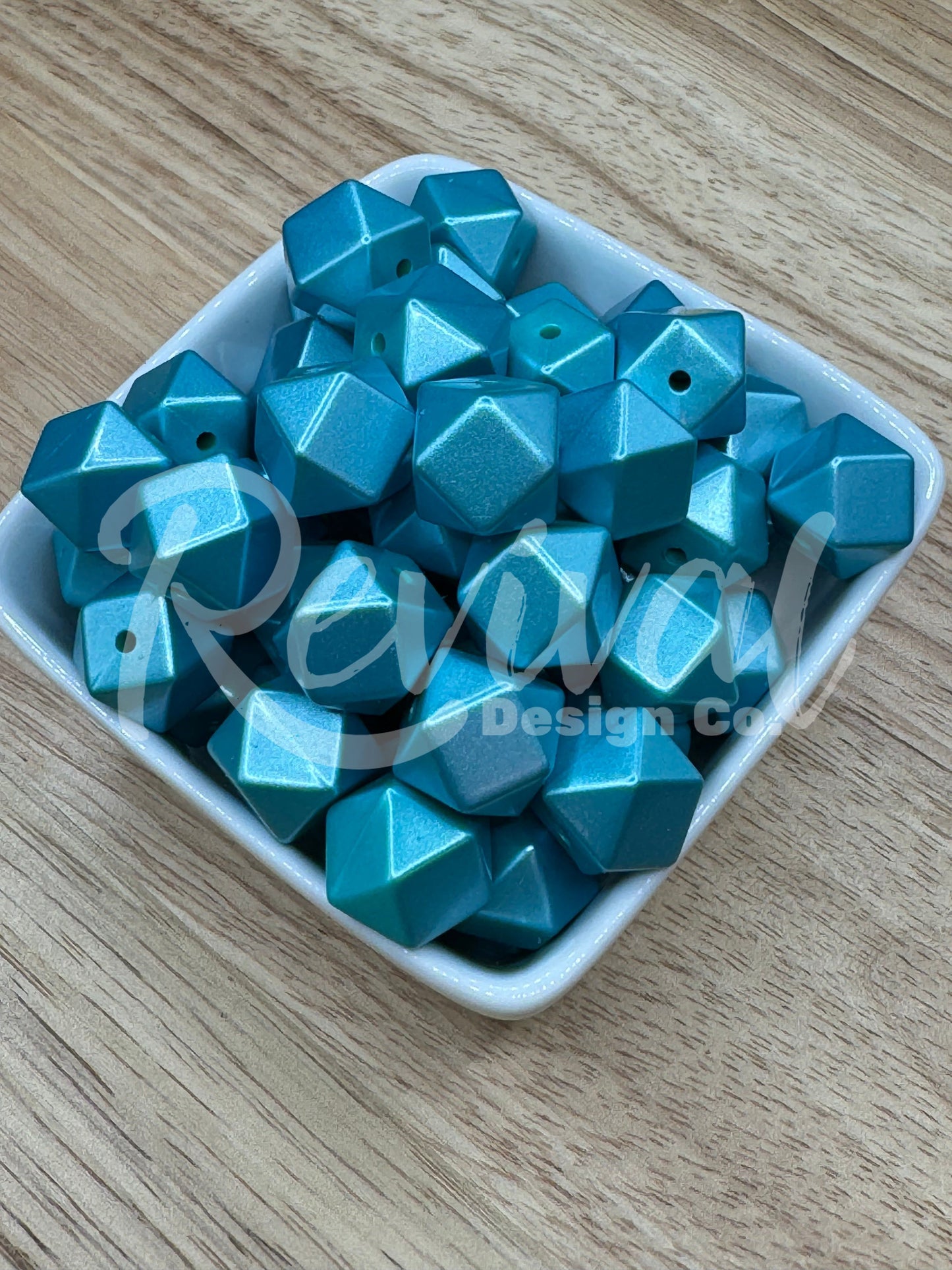 Frost - 14mm Metallic Silicone Hexagon