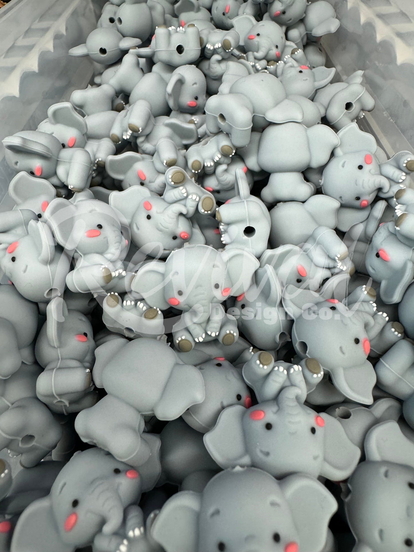 3D Ellie the Elephant - Silicone Focal Bead