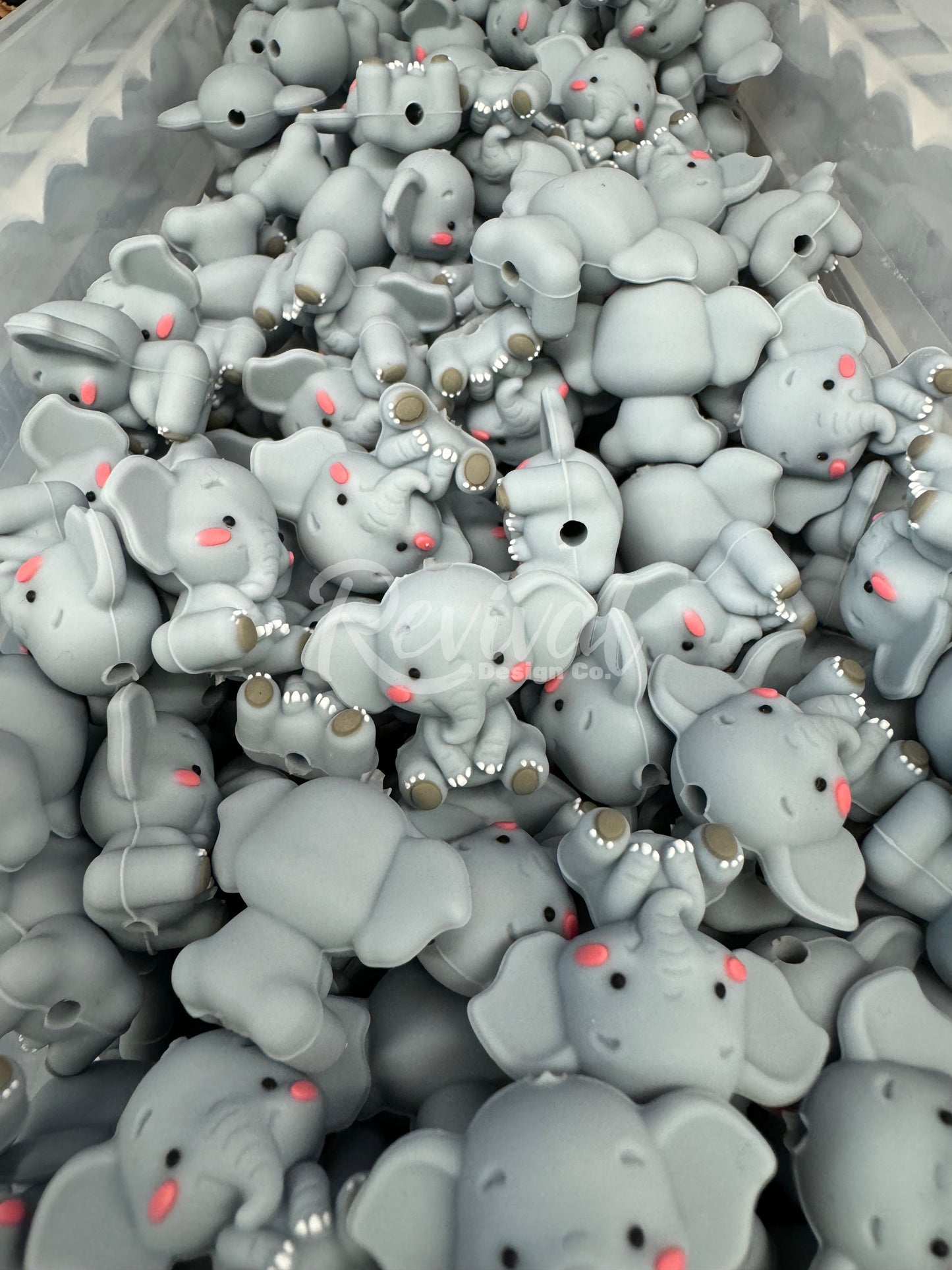 3D Ellie the Elephant - Silicone Focal Bead
