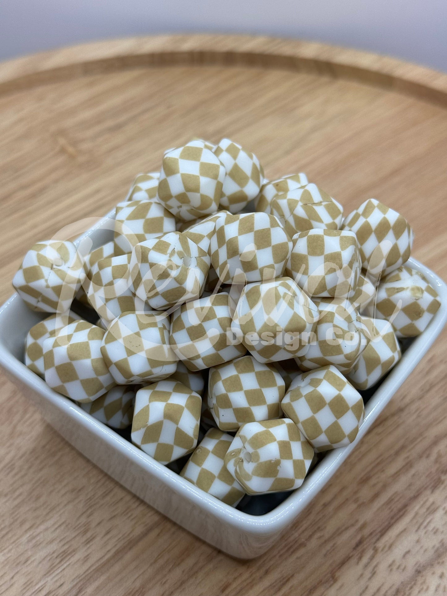 Murphy's Check - Tan - 14mm Silicone Hexagon