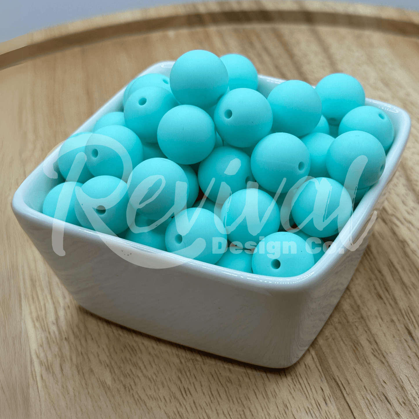 15mm Solid Color Silicone Bead - Robin's Egg