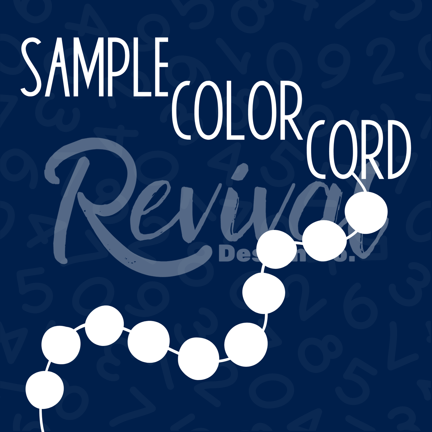 Silicone Bead Sample Color Cord (Solid Colors)