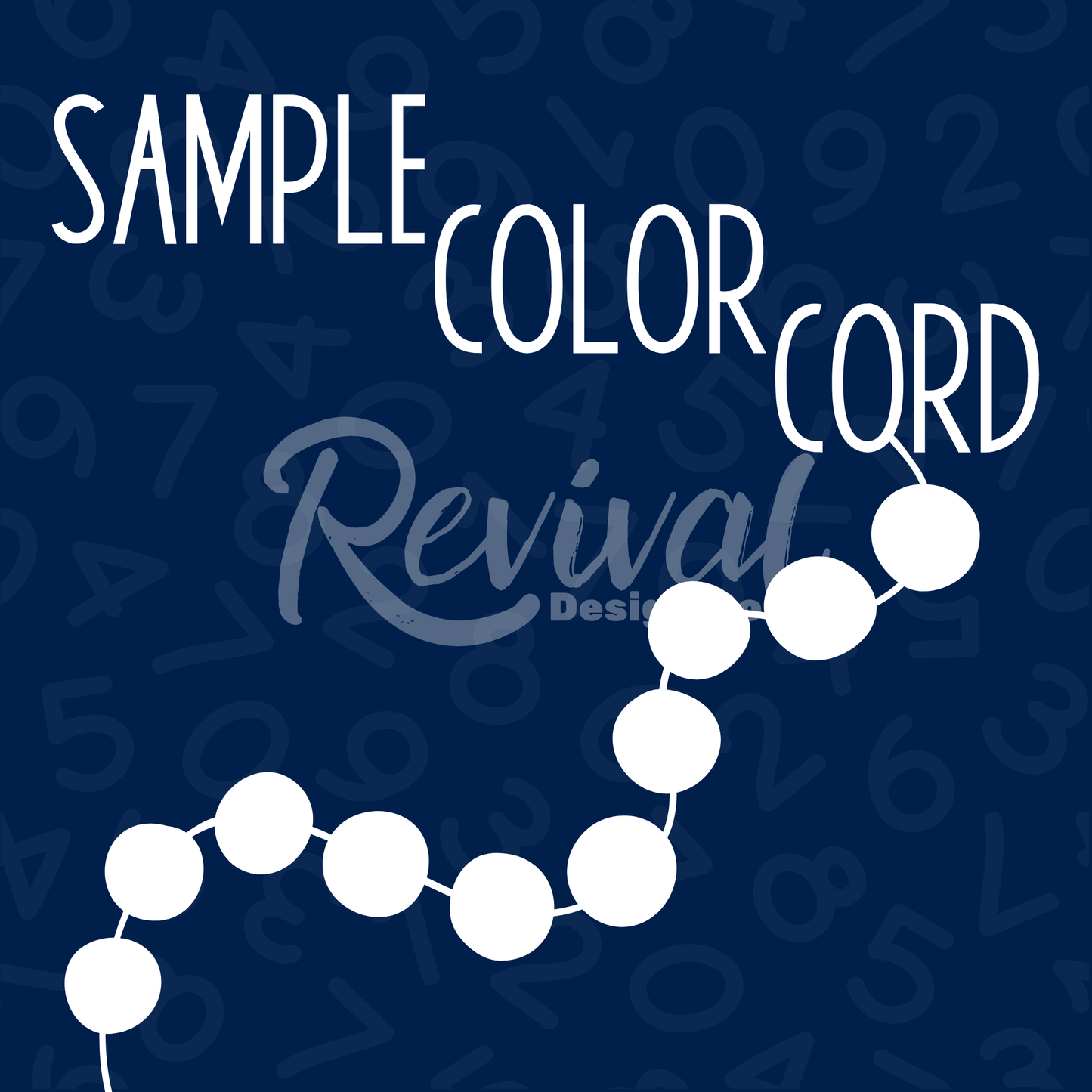 Silicone Bead Sample Color Cord (Solid Colors)