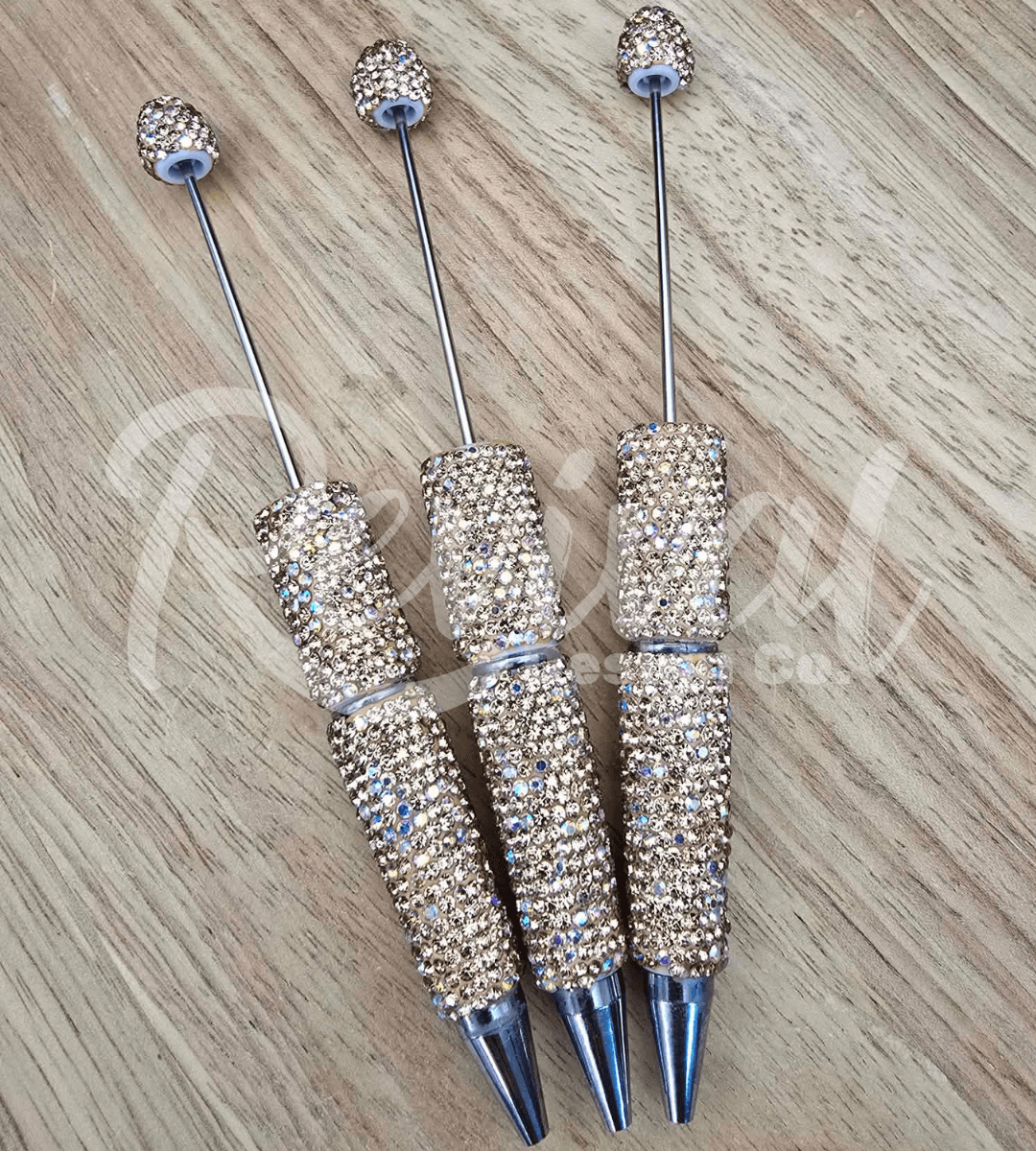 Rhinestone Beadable Pen - Sandcastle