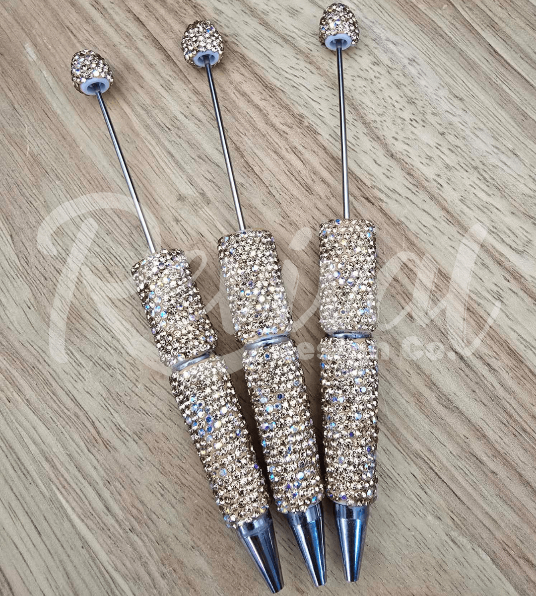 Rhinestone Beadable Pen - Sandcastle