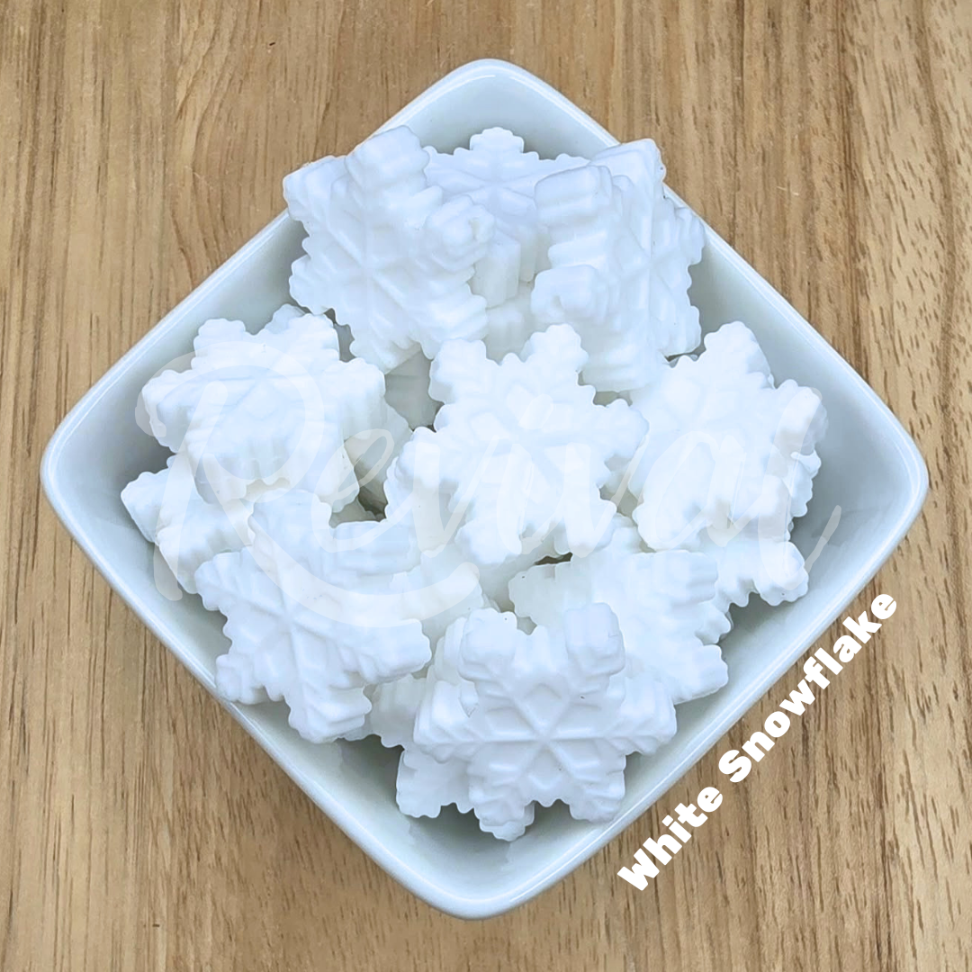 White Snowflake - Silicone Focal Bead