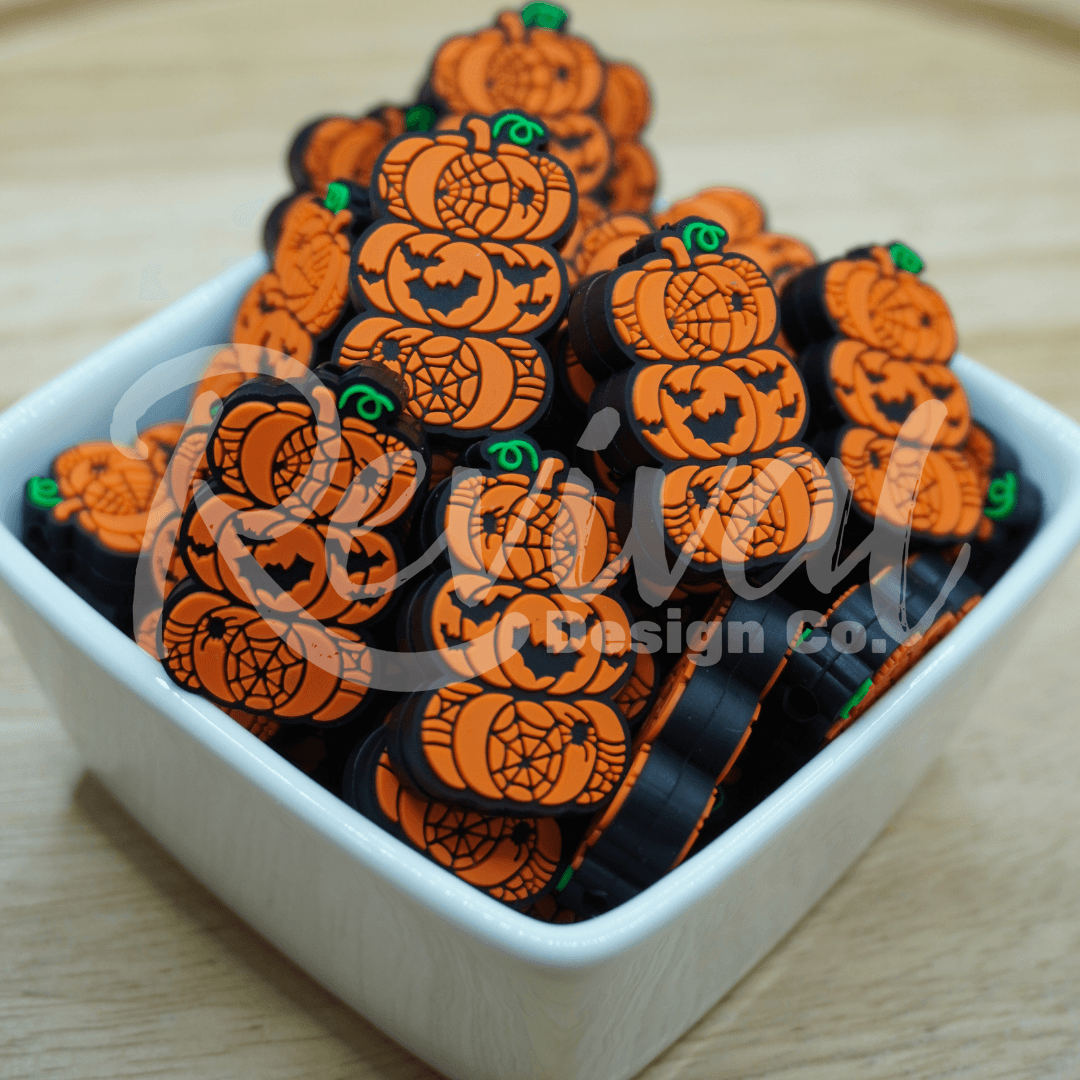 Stack-O-Lantern - Silicone Focal Bead