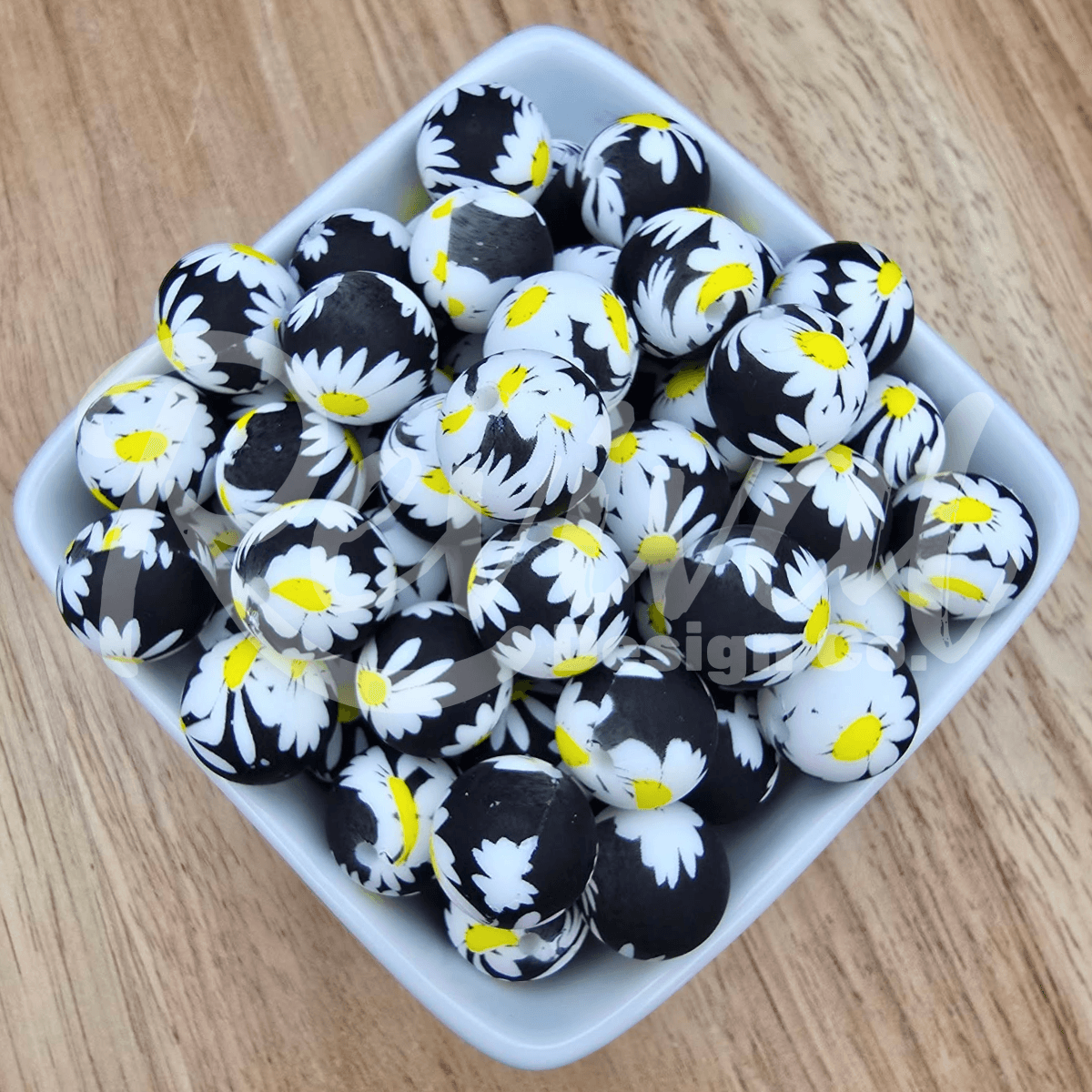 LIMITED EDITION 15mm Patterned Silicone Bead - Too Limited