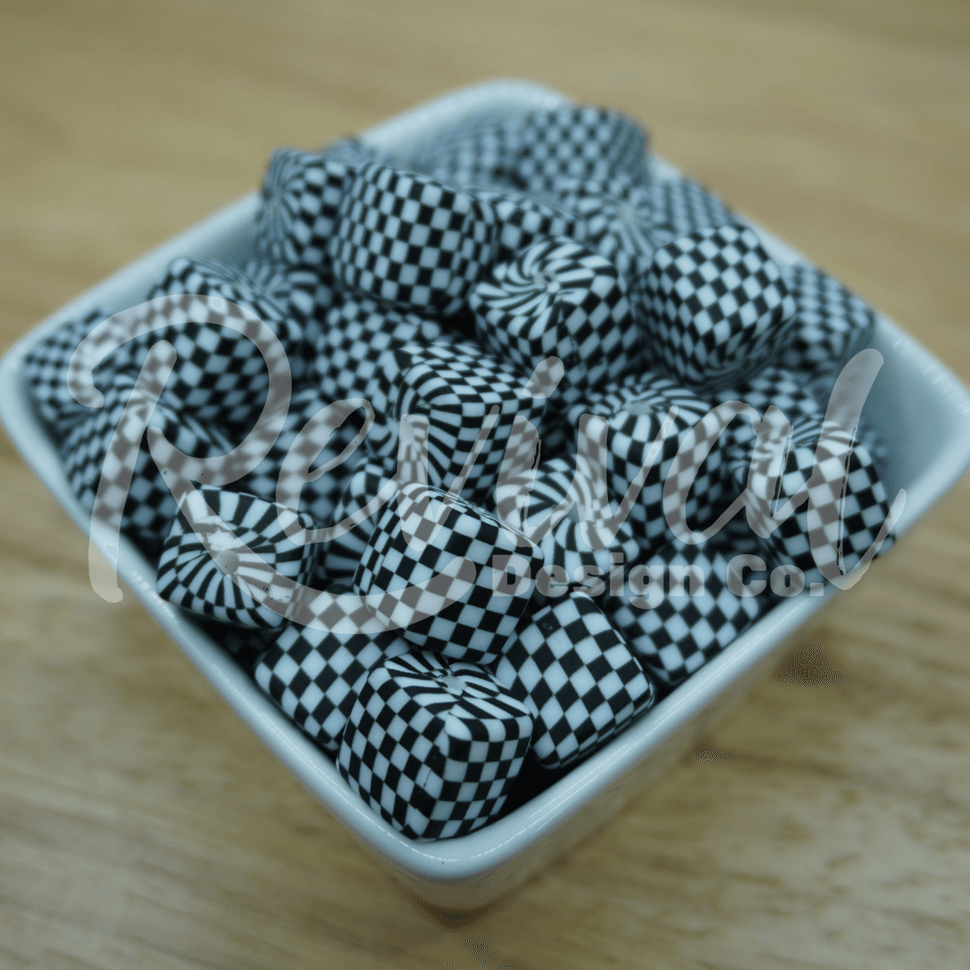 Hypnotic - 14mm Silicone Cube Bead