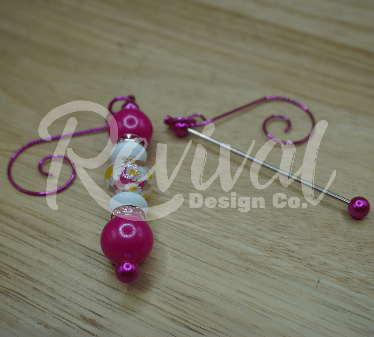 Metallic Pink Beadable Ornament