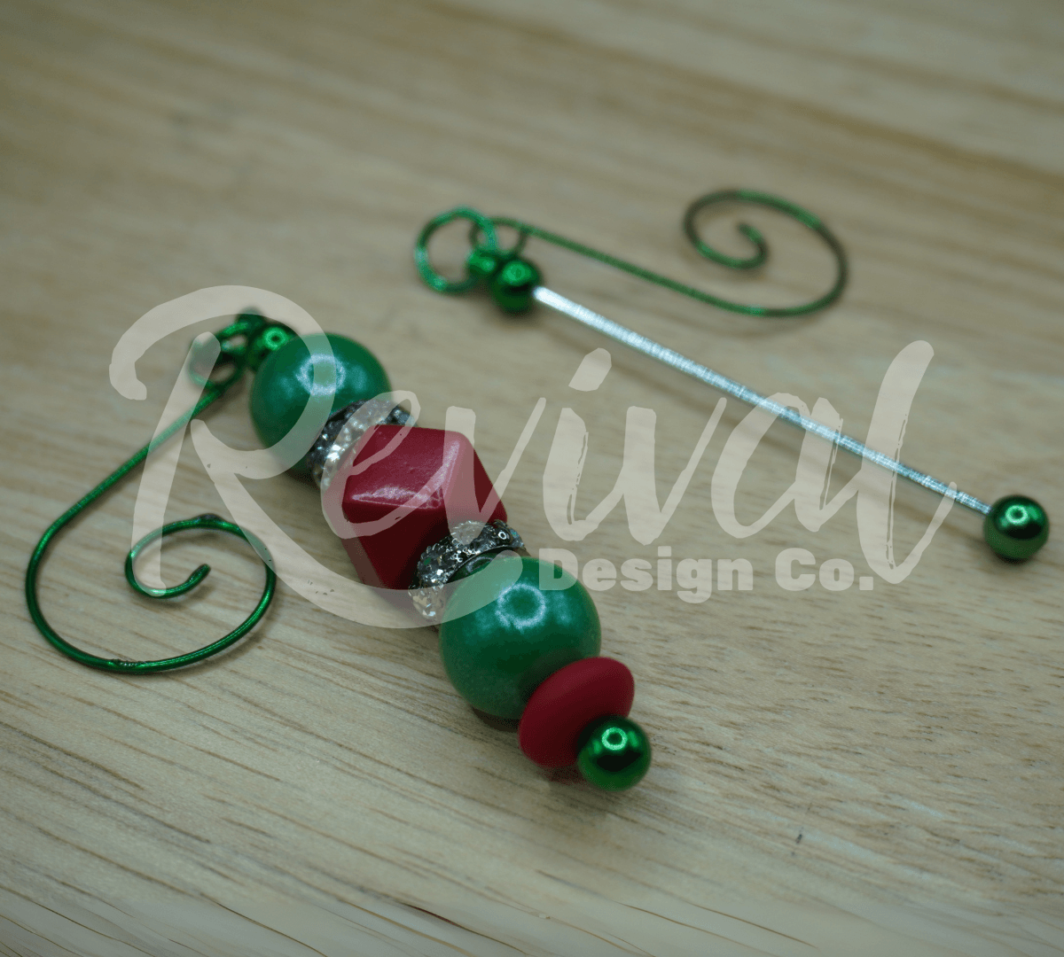 Christmas Green Beadable Ornament