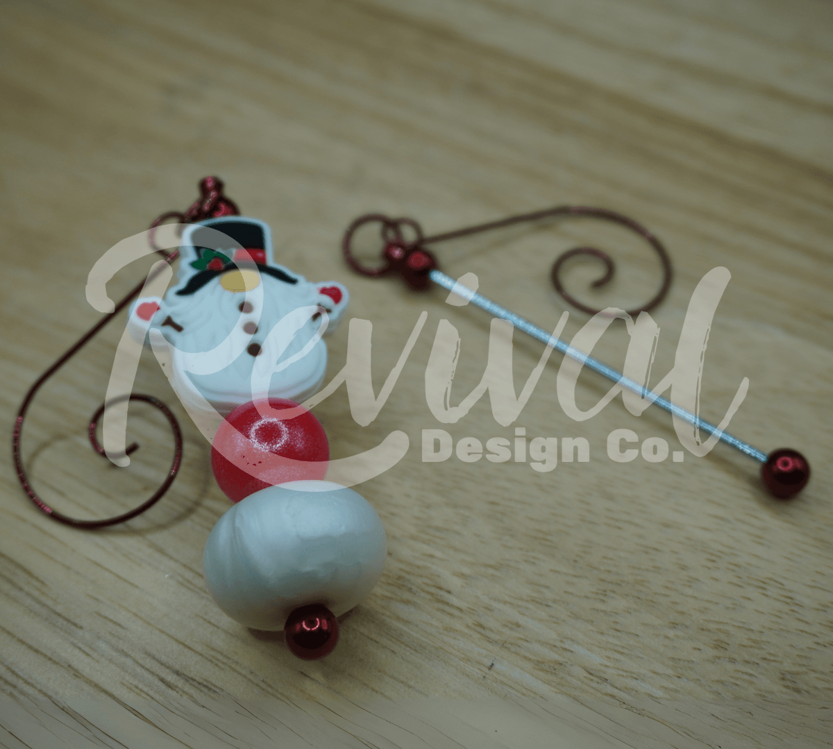 Christmas Red Beadable Ornament