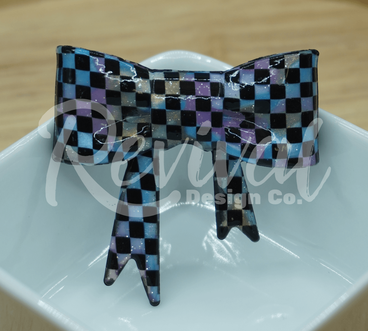 Checker - Silicone Bow Focal/Straw Topper