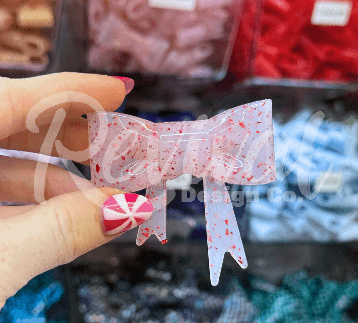 Love Sick - Silicone Bow Focal/Straw Topper