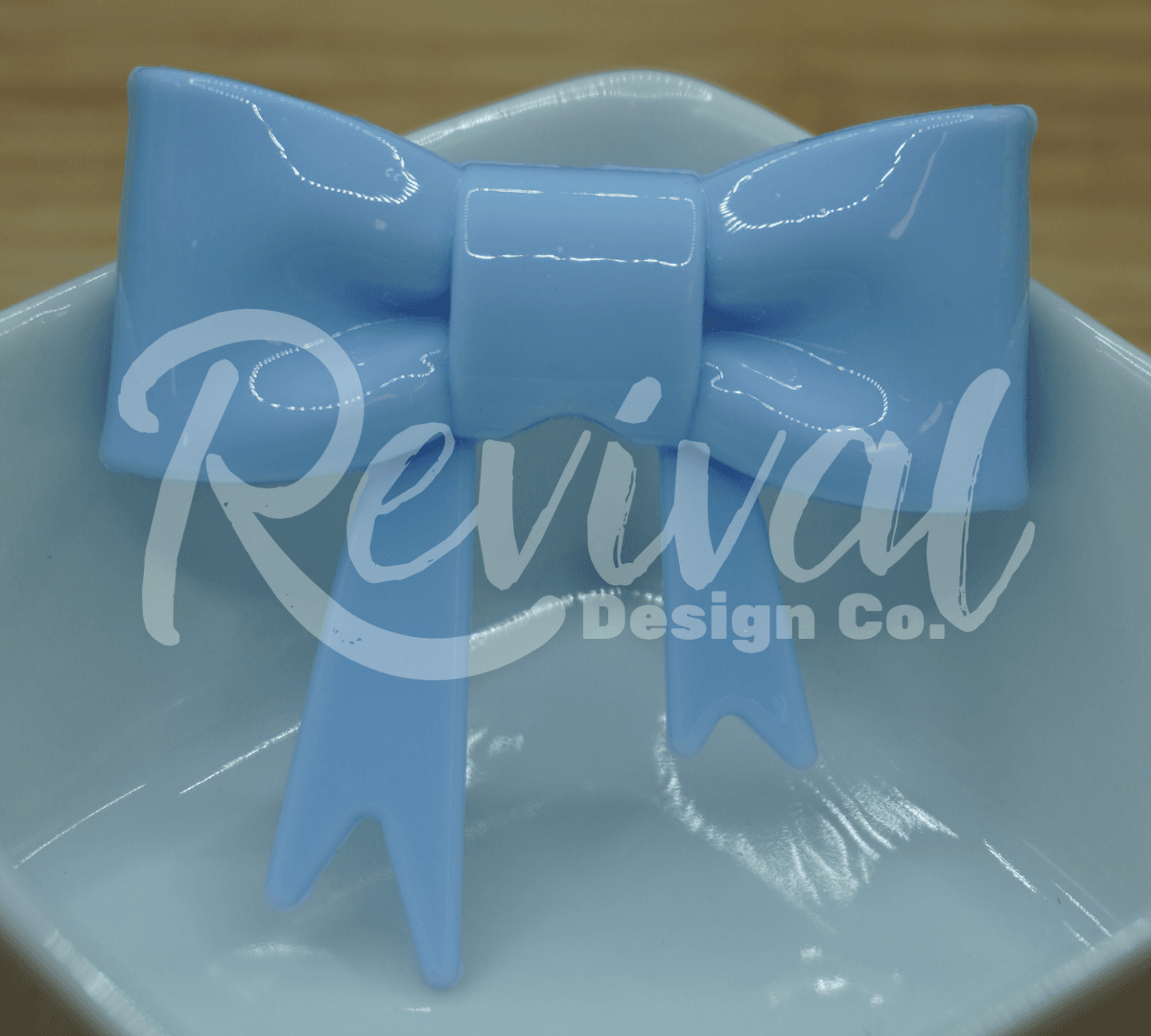 Pastel Blue - Silicone Bow Focal/Straw Topper