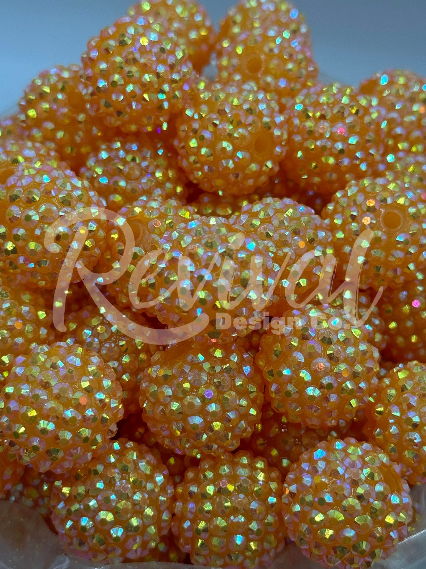 20mm Rhinestone - Tangerine- DISCONTINUING